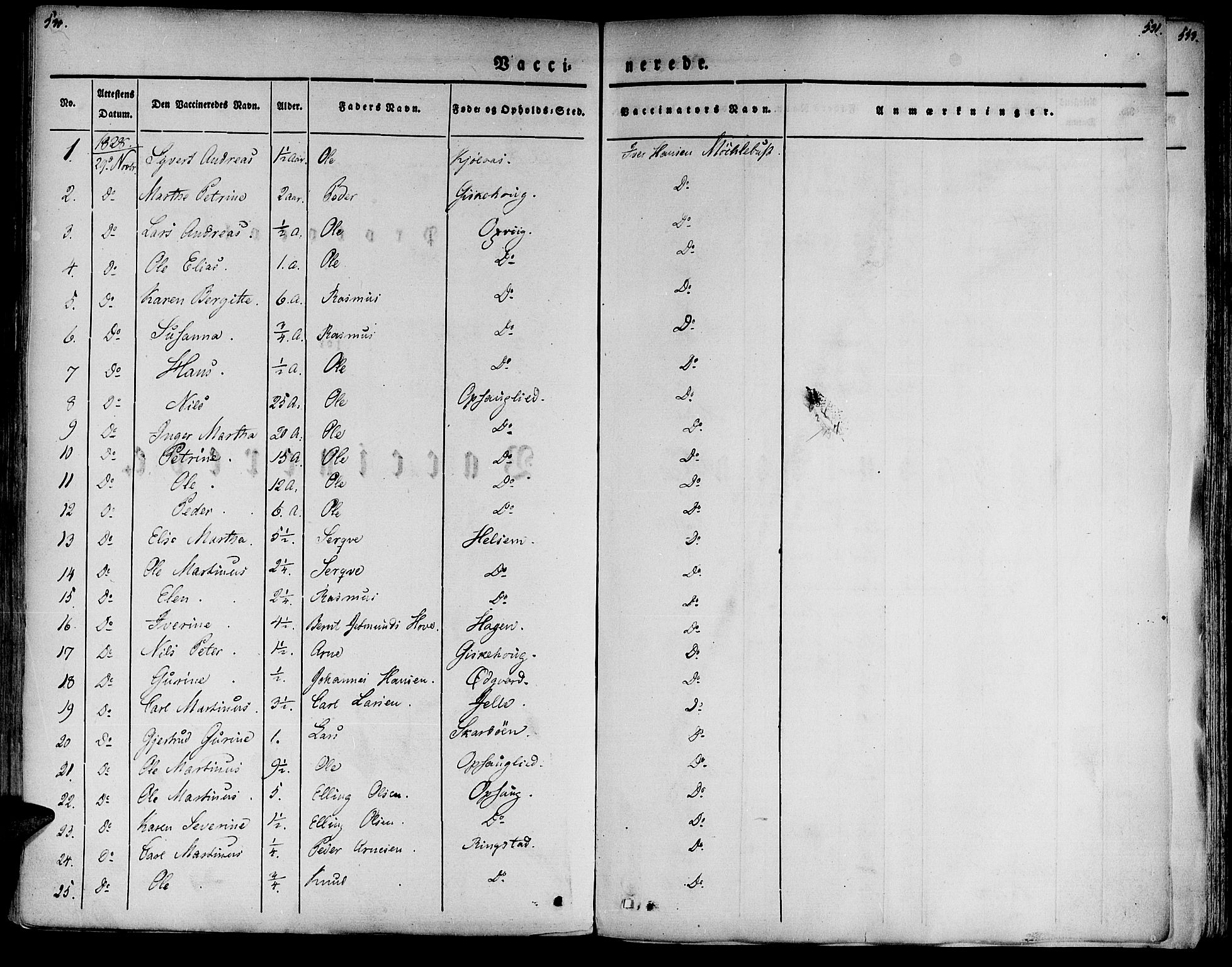 Ministerialprotokoller, klokkerbøker og fødselsregistre - Møre og Romsdal, AV/SAT-A-1454/520/L0274: Parish register (official) no. 520A04, 1827-1864, p. 530-531