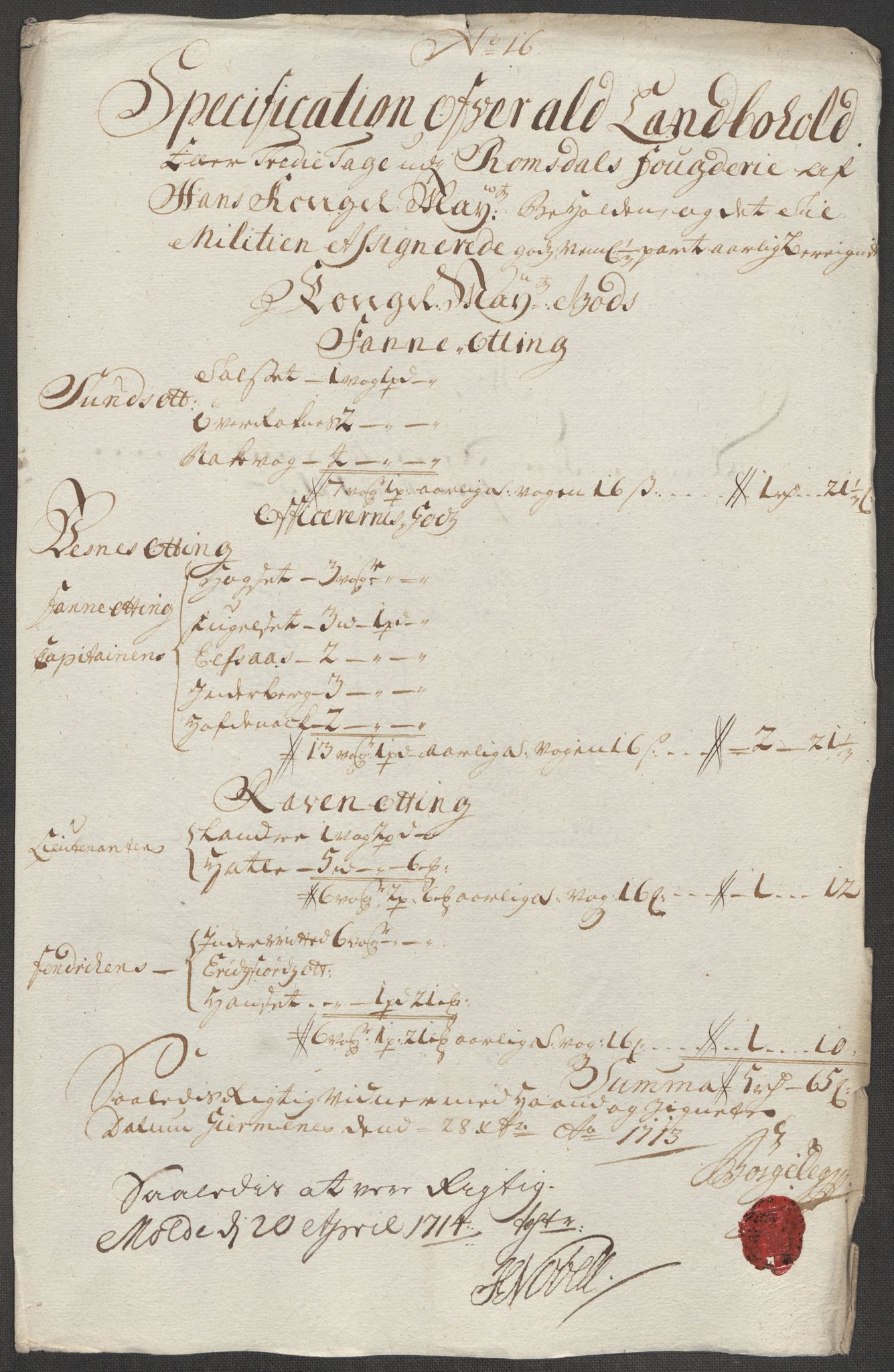 Rentekammeret inntil 1814, Reviderte regnskaper, Fogderegnskap, RA/EA-4092/R55/L3662: Fogderegnskap Romsdal, 1713-1714, p. 150