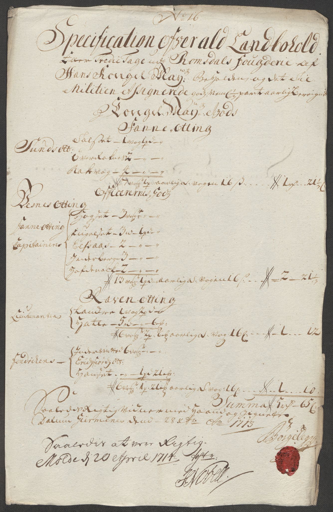 Rentekammeret inntil 1814, Reviderte regnskaper, Fogderegnskap, AV/RA-EA-4092/R55/L3662: Fogderegnskap Romsdal, 1713-1714, p. 150