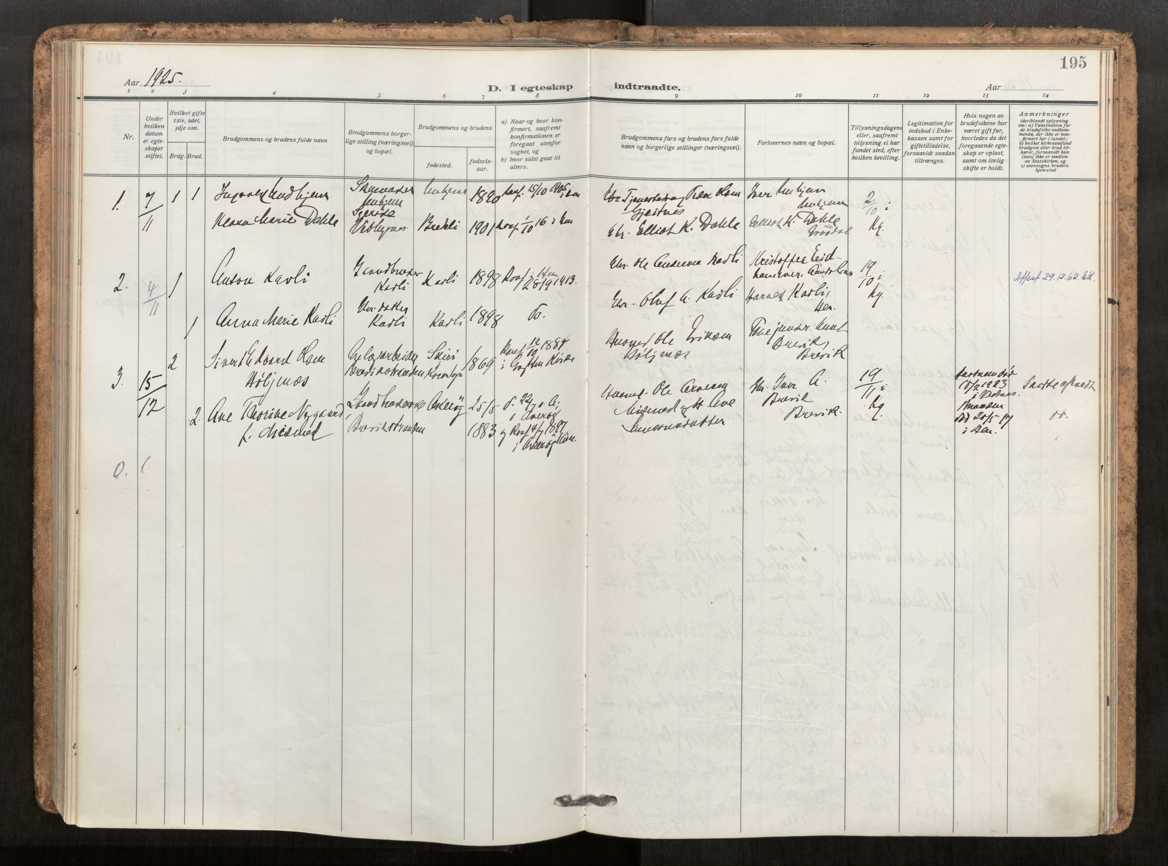 Ministerialprotokoller, klokkerbøker og fødselsregistre - Møre og Romsdal, AV/SAT-A-1454/545/L0596: Parish register (official) no. 545A04, 1921-1956, p. 195