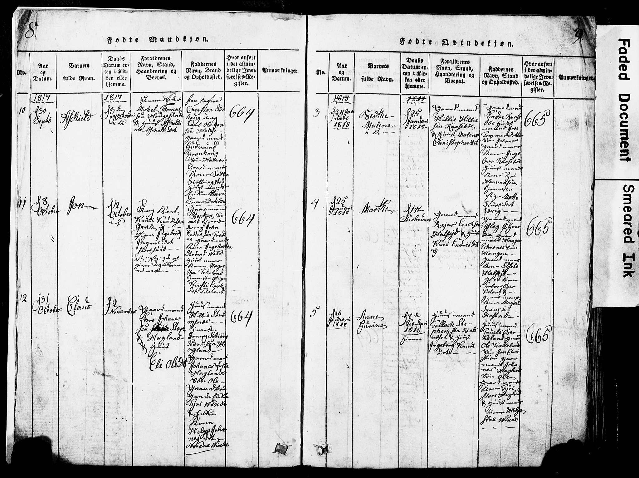 Torvastad sokneprestkontor, SAST/A -101857/H/Ha/Hab/L0002: Parish register (copy) no. B 2, 1817-1834, p. 8-9