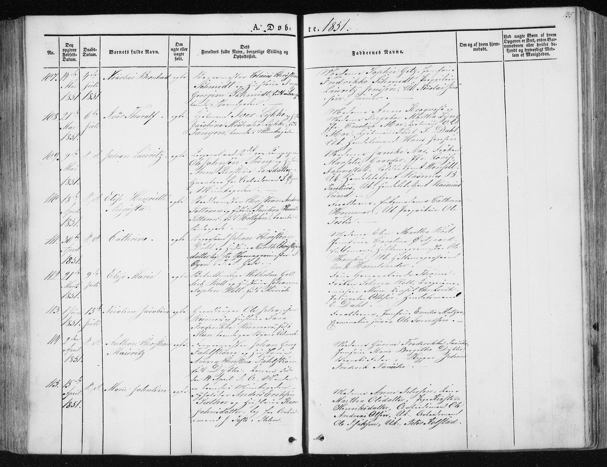 Ministerialprotokoller, klokkerbøker og fødselsregistre - Sør-Trøndelag, SAT/A-1456/602/L0110: Parish register (official) no. 602A08, 1840-1854, p. 135