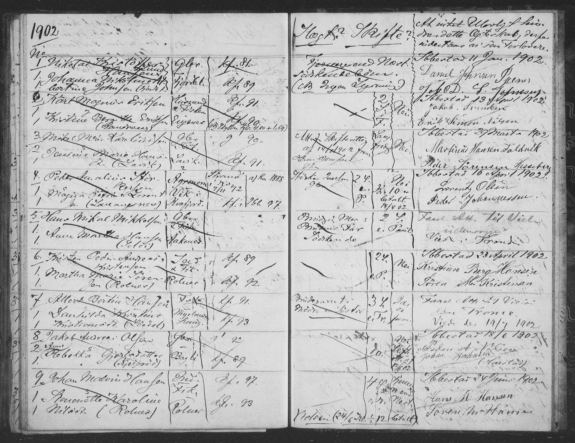 Ibestad sokneprestembete, AV/SATØ-S-0077/I/Ie/L0066: Banns register no. 66, 1888-1904