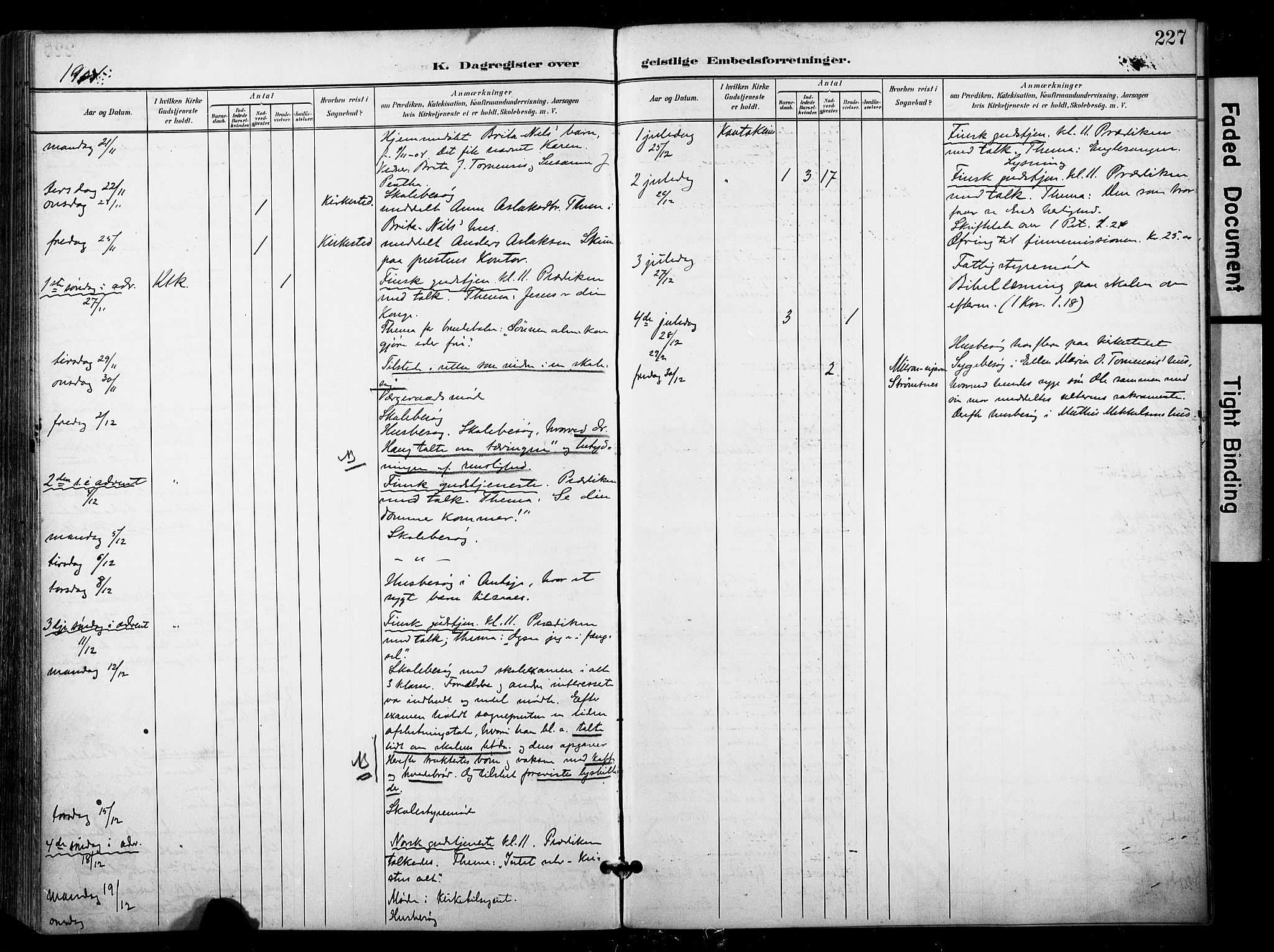 Kautokeino sokneprestembete, AV/SATØ-S-1340/H/Ha/L0005.kirke: Parish register (official) no. 5, 1896-1916, p. 227
