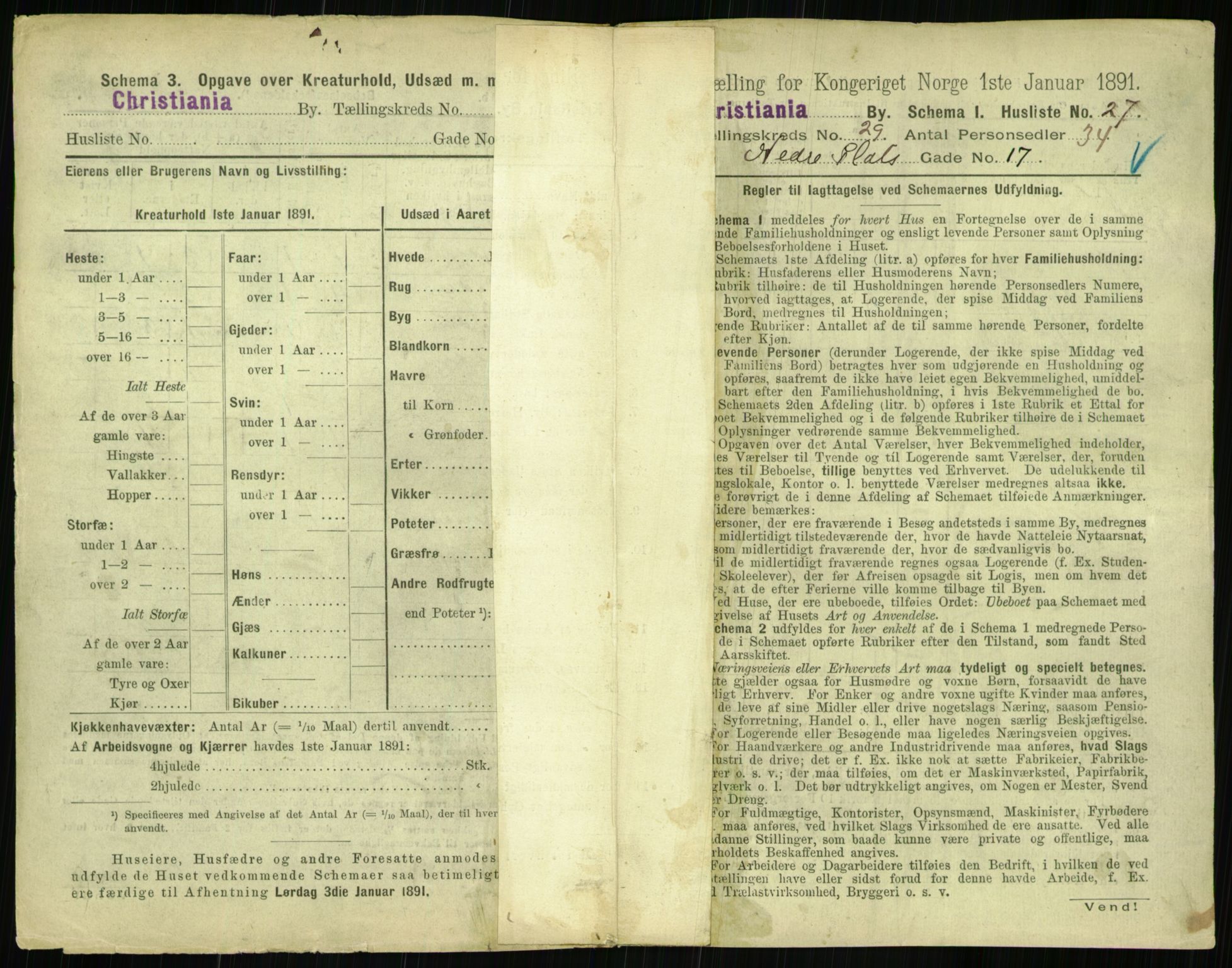 RA, 1891 census for 0301 Kristiania, 1891, p. 14882