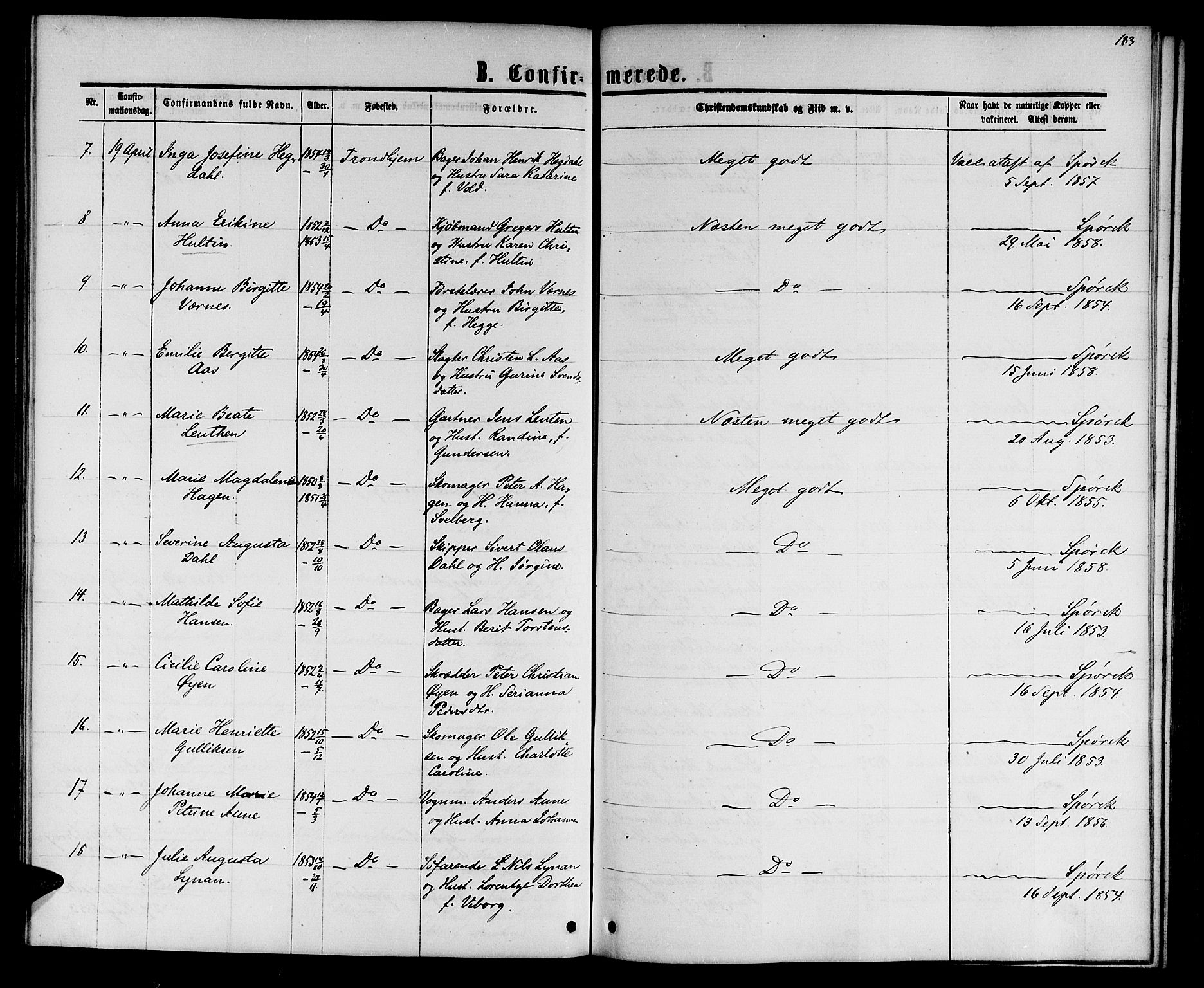 Ministerialprotokoller, klokkerbøker og fødselsregistre - Sør-Trøndelag, AV/SAT-A-1456/601/L0087: Parish register (copy) no. 601C05, 1864-1881, p. 183