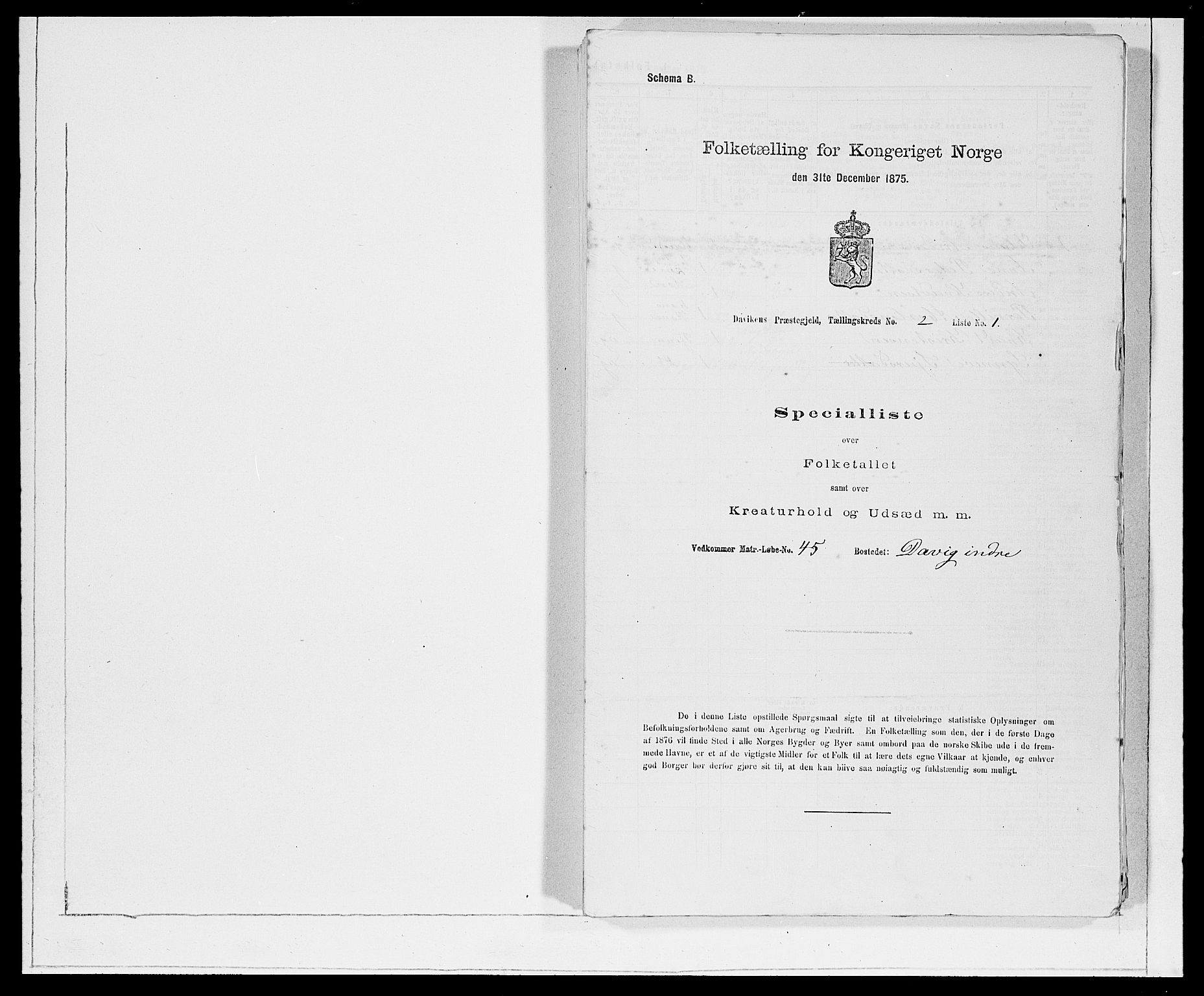 SAB, 1875 Census for 1442P Davik, 1875, p. 171