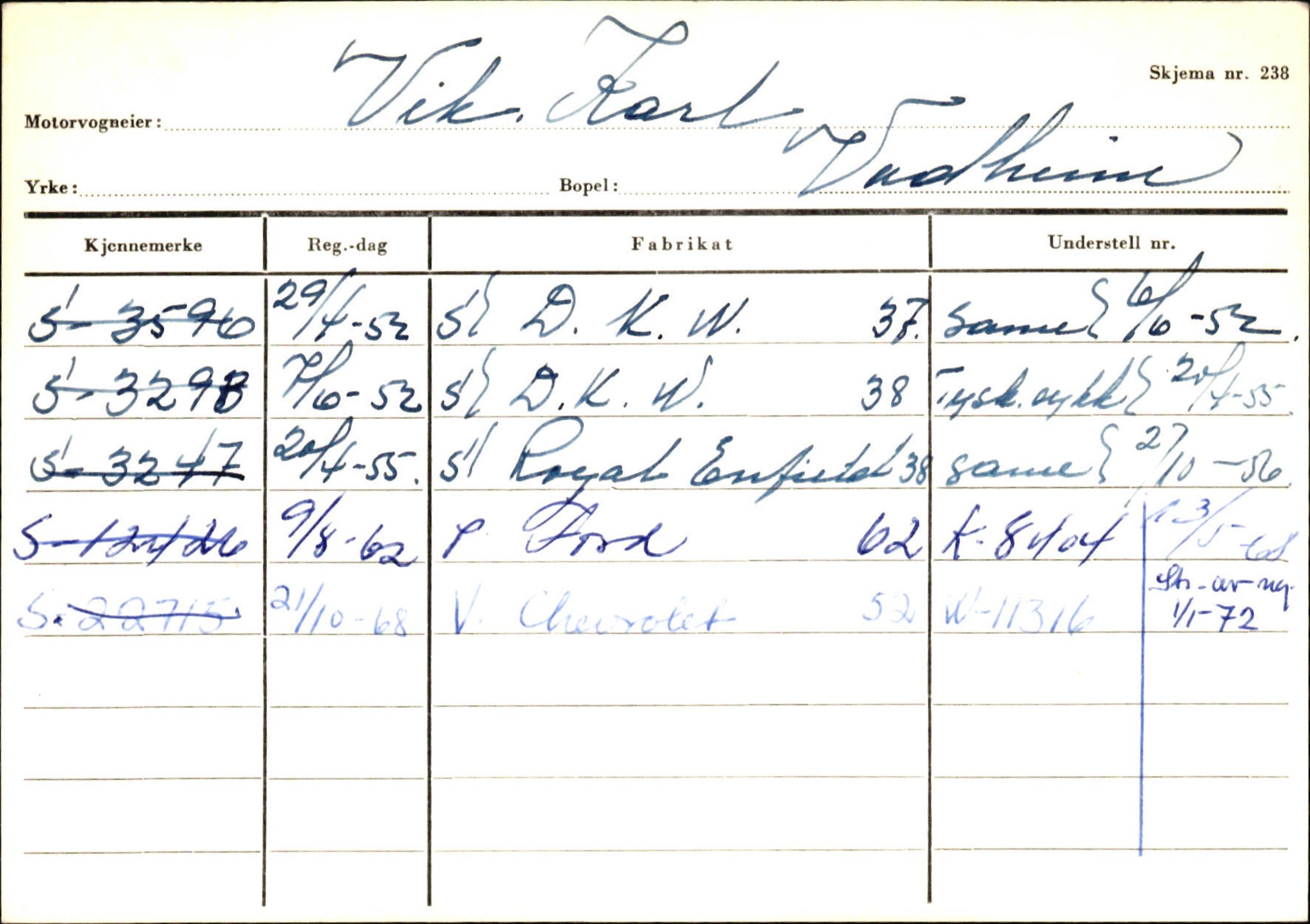 Statens vegvesen, Sogn og Fjordane vegkontor, AV/SAB-A-5301/4/F/L0131: Eigarregister Høyanger P-Å. Stryn S-Å, 1945-1975, p. 825