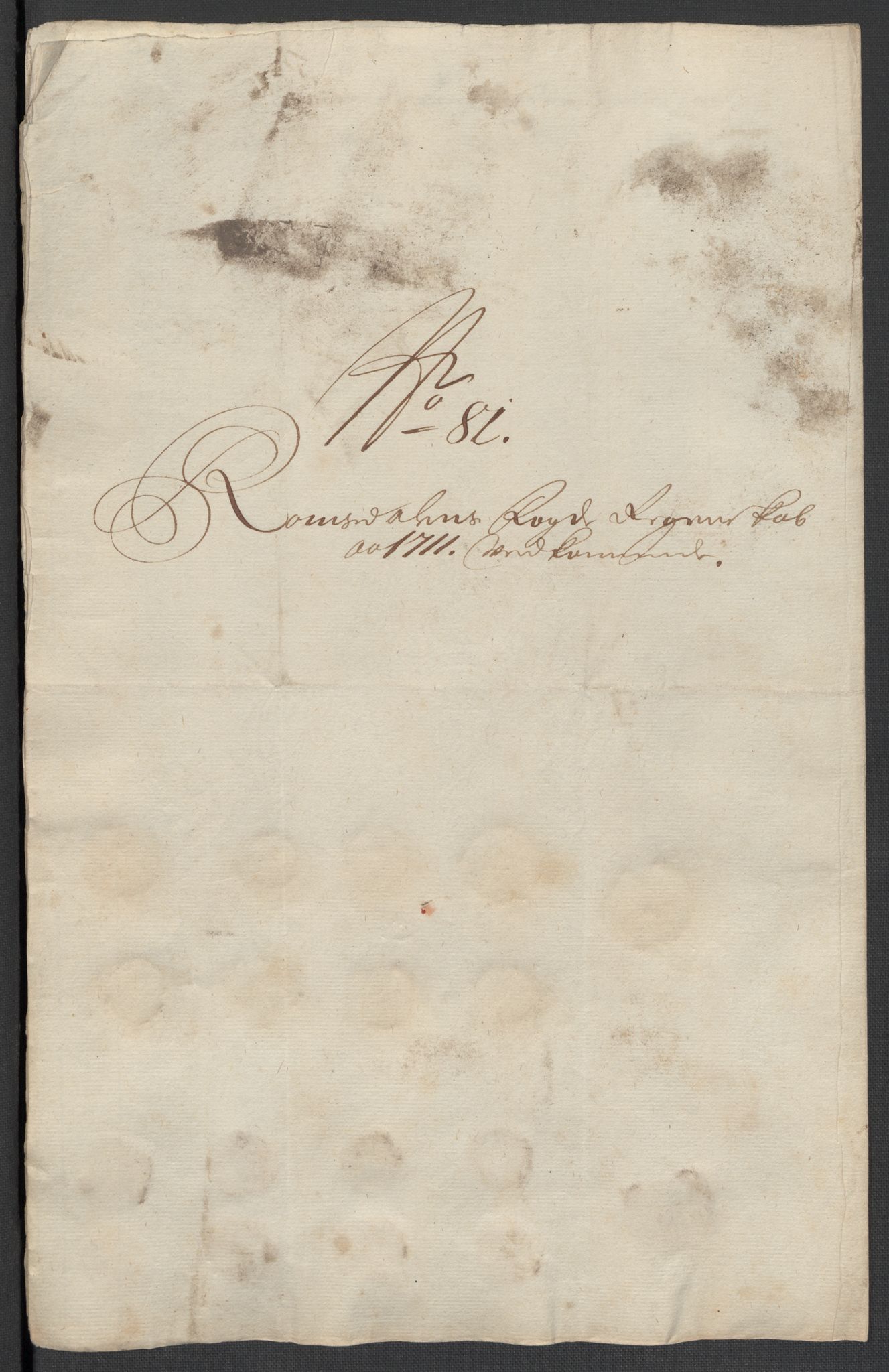 Rentekammeret inntil 1814, Reviderte regnskaper, Fogderegnskap, AV/RA-EA-4092/R55/L3660: Fogderegnskap Romsdal, 1711, p. 382