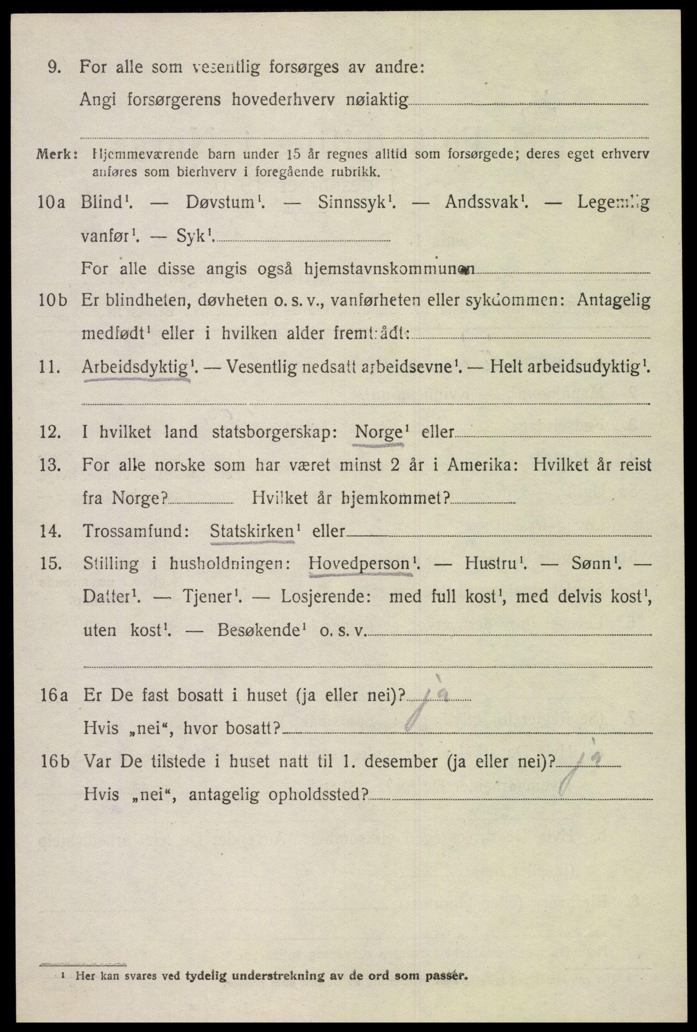 SAH, 1920 census for Vestre Gausdal, 1920, p. 3686