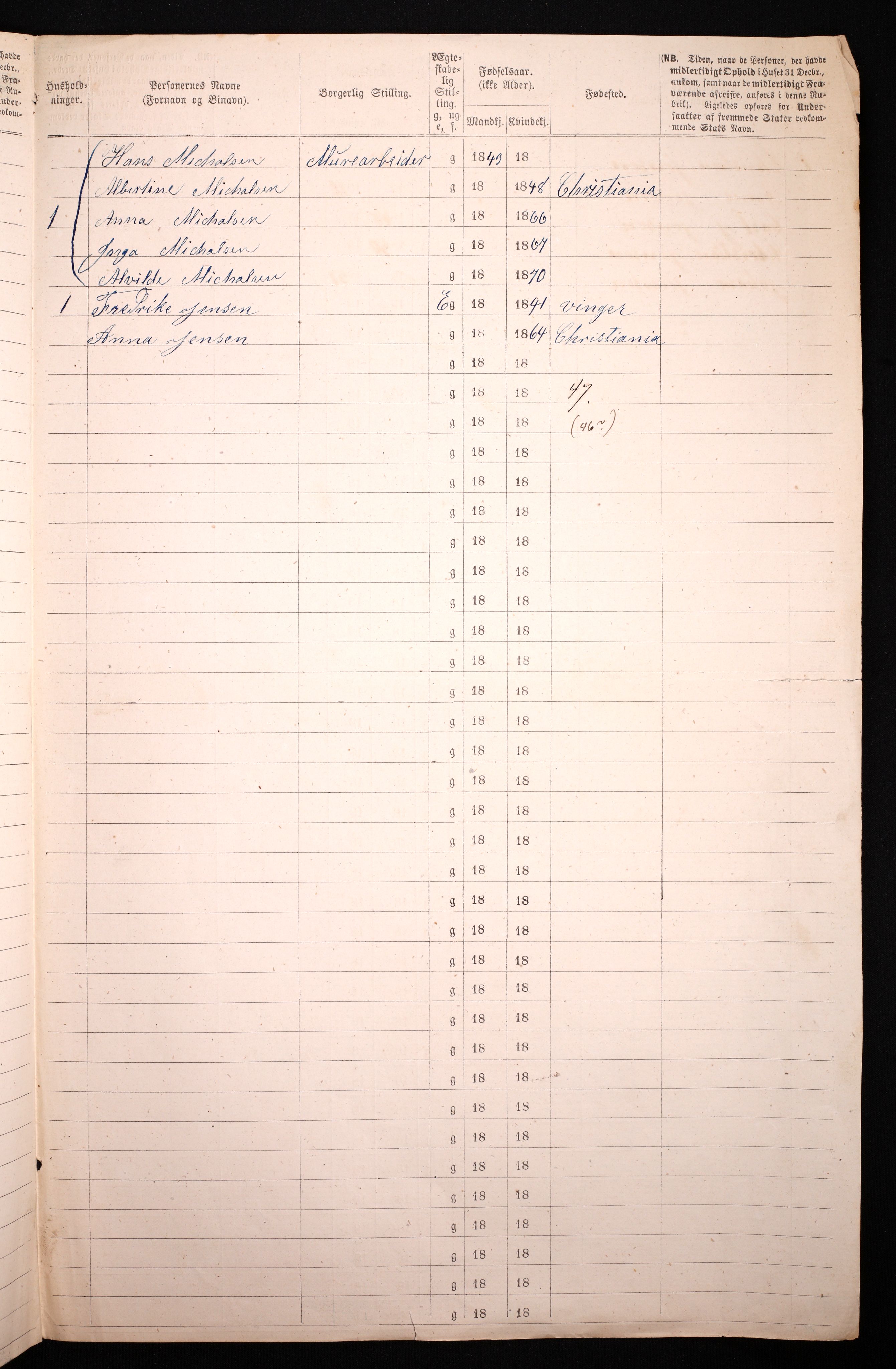 RA, 1870 census for 0301 Kristiania, 1870, p. 866