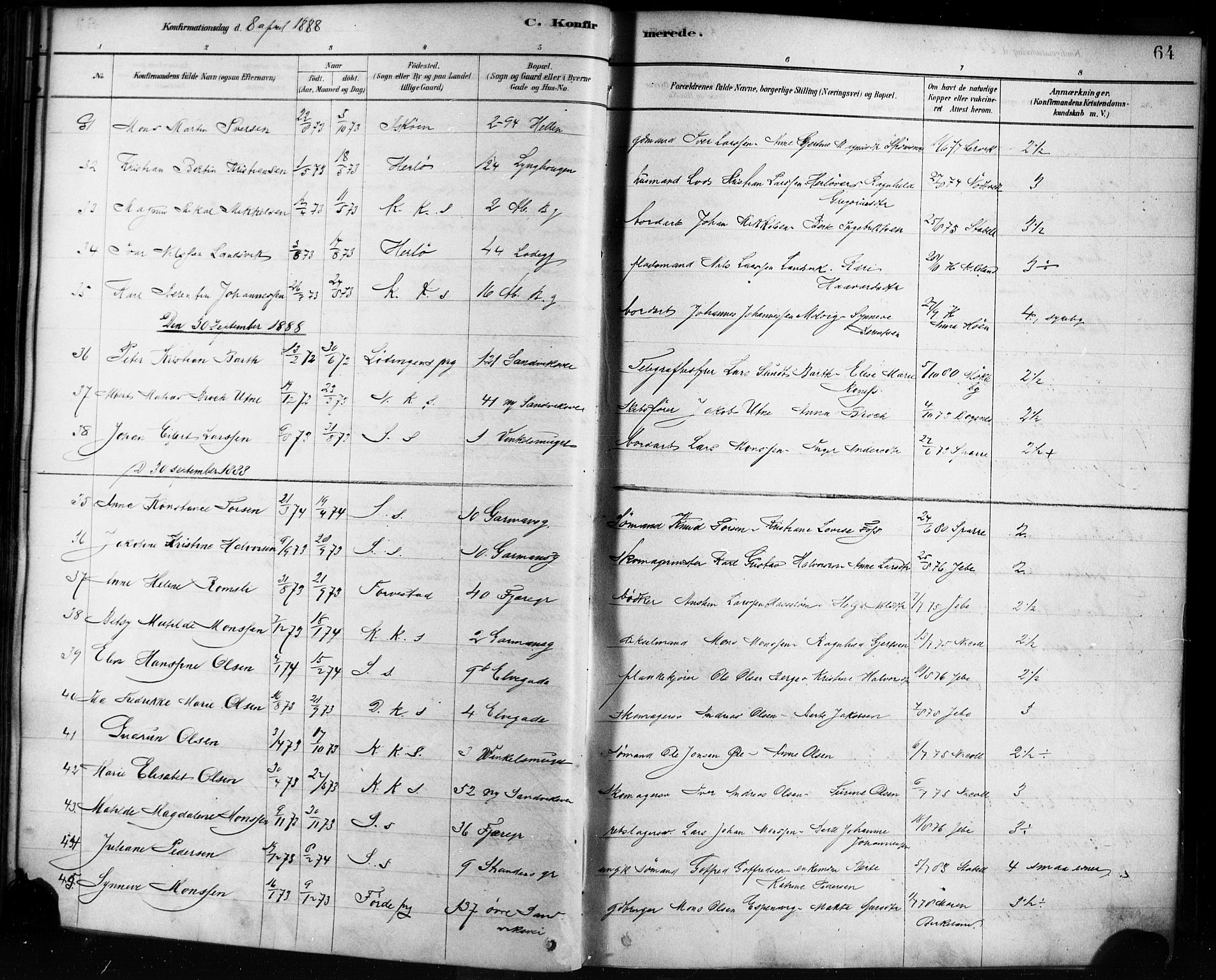 Sandviken Sokneprestembete, AV/SAB-A-77601/H/Ha/L0002: Parish register (official) no. A 2, 1878-1896, p. 64