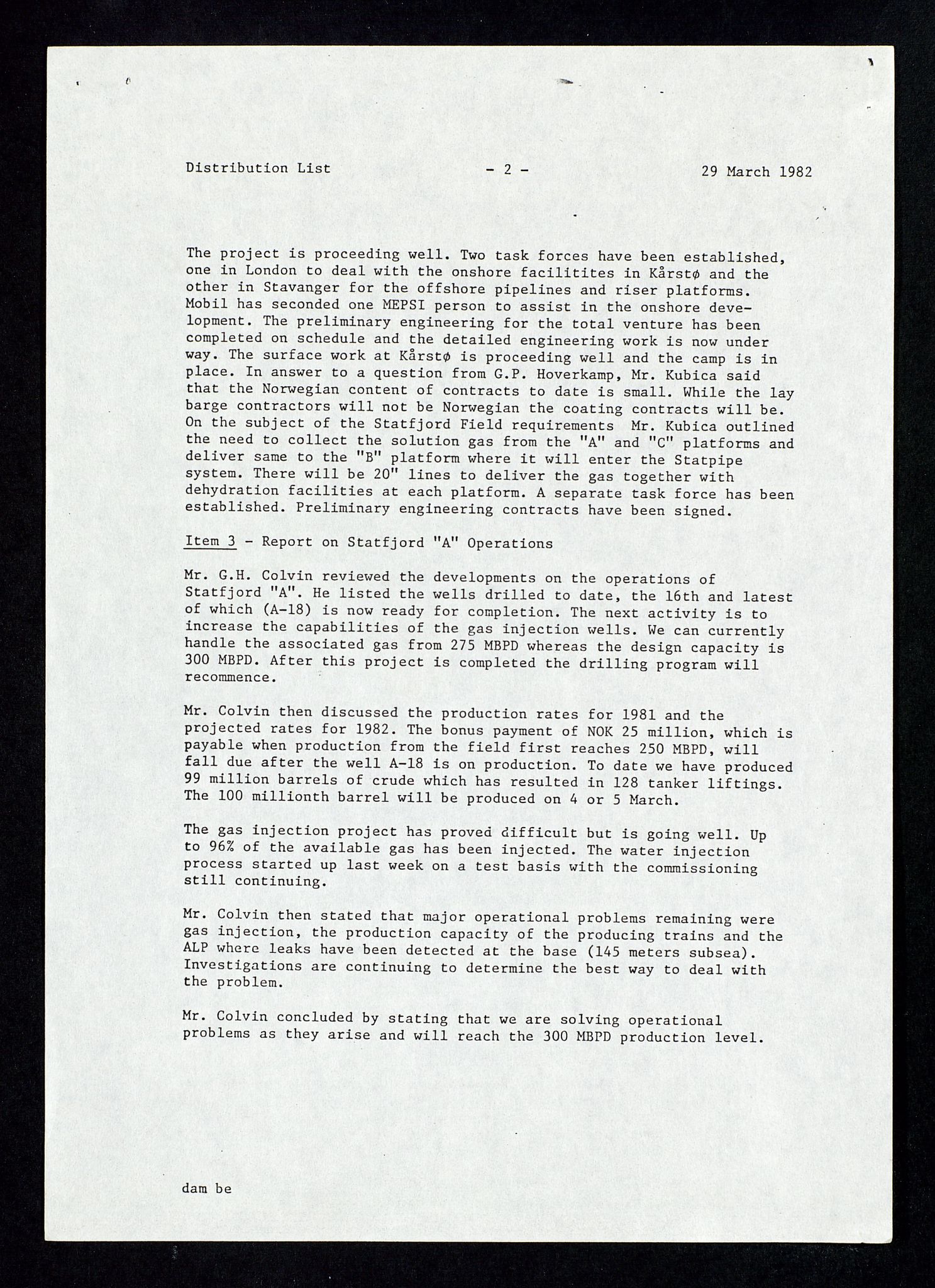 Pa 1578 - Mobil Exploration Norway Incorporated, AV/SAST-A-102024/4/D/Da/L0168: Sak og korrespondanse og styremøter, 1973-1986, p. 135