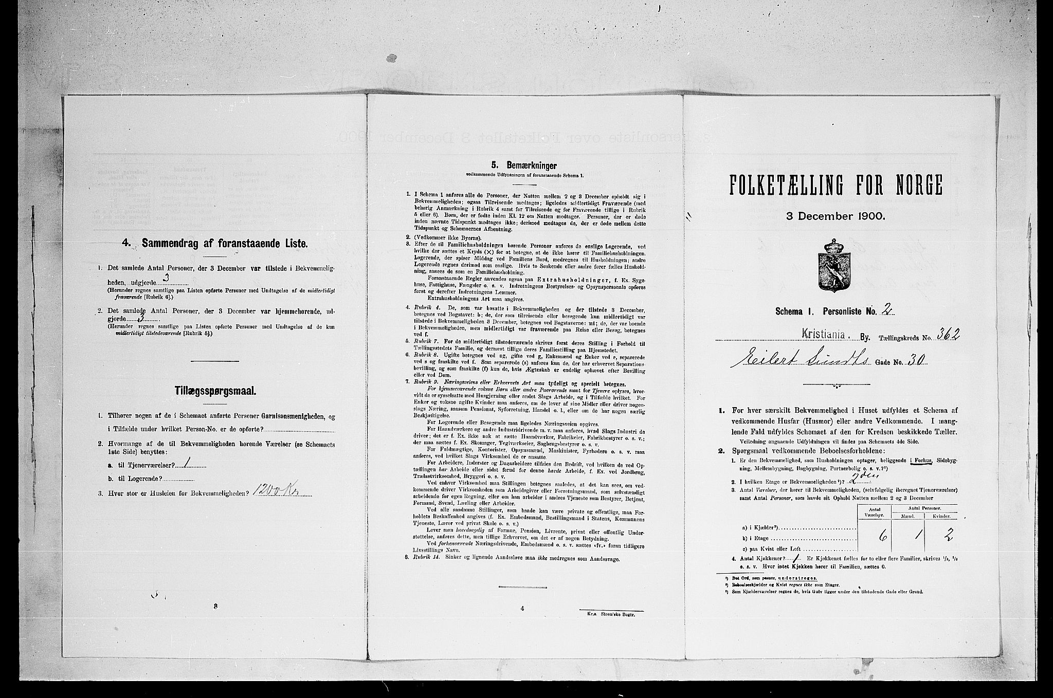 SAO, 1900 census for Kristiania, 1900, p. 18479