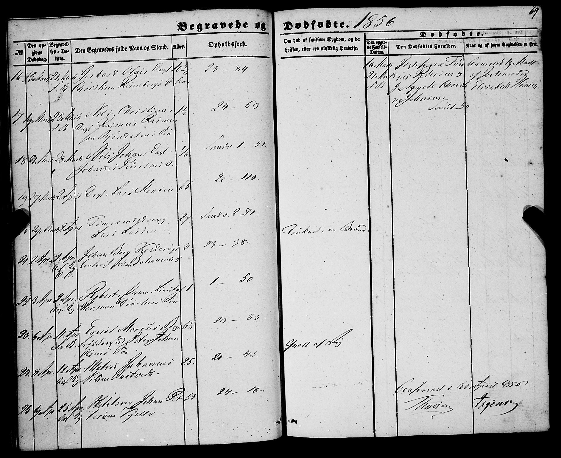 Korskirken sokneprestembete, SAB/A-76101/H/Haa: Parish register (official) no. E 2, 1848-1862, p. 69