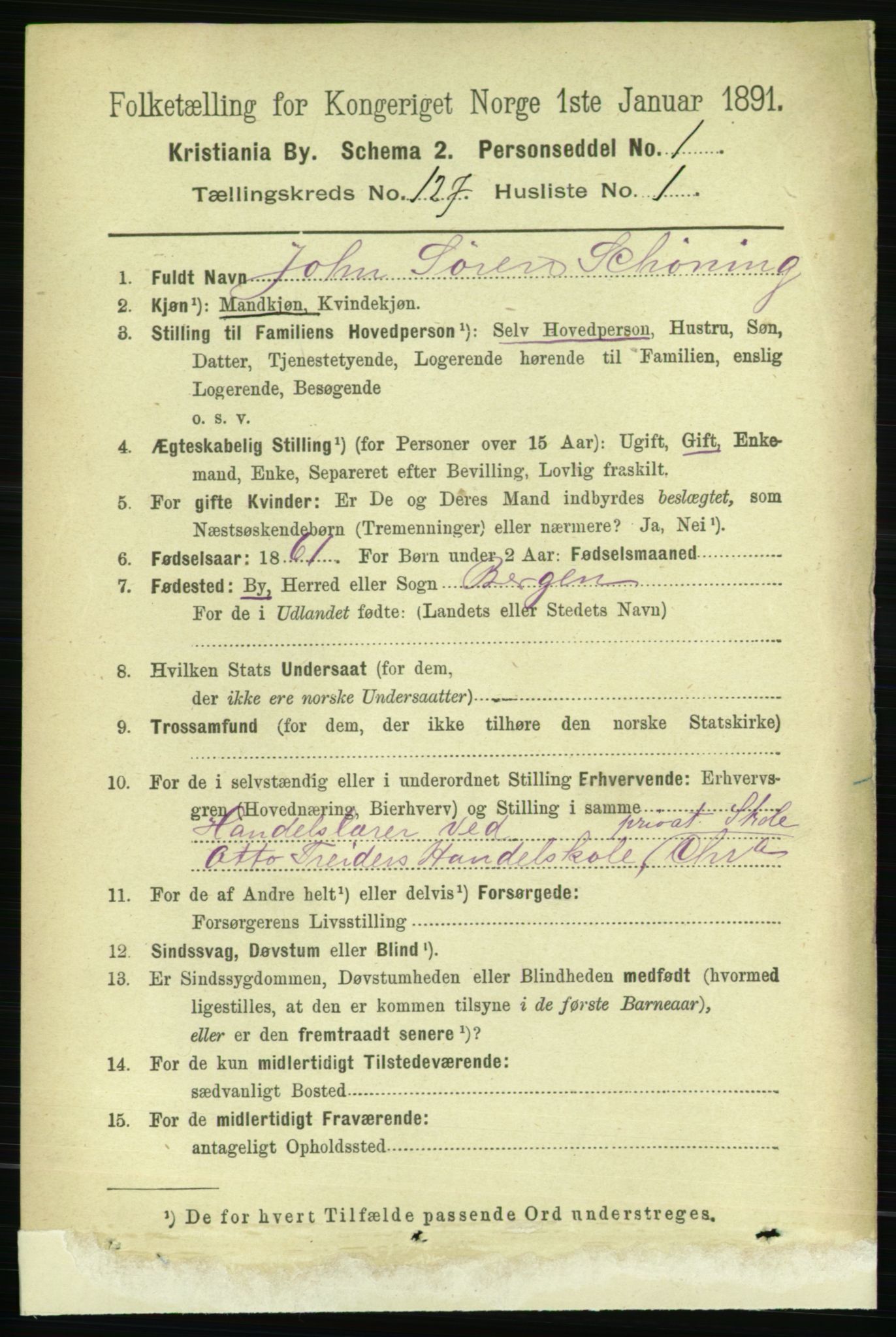 RA, 1891 census for 0301 Kristiania, 1891, p. 67825