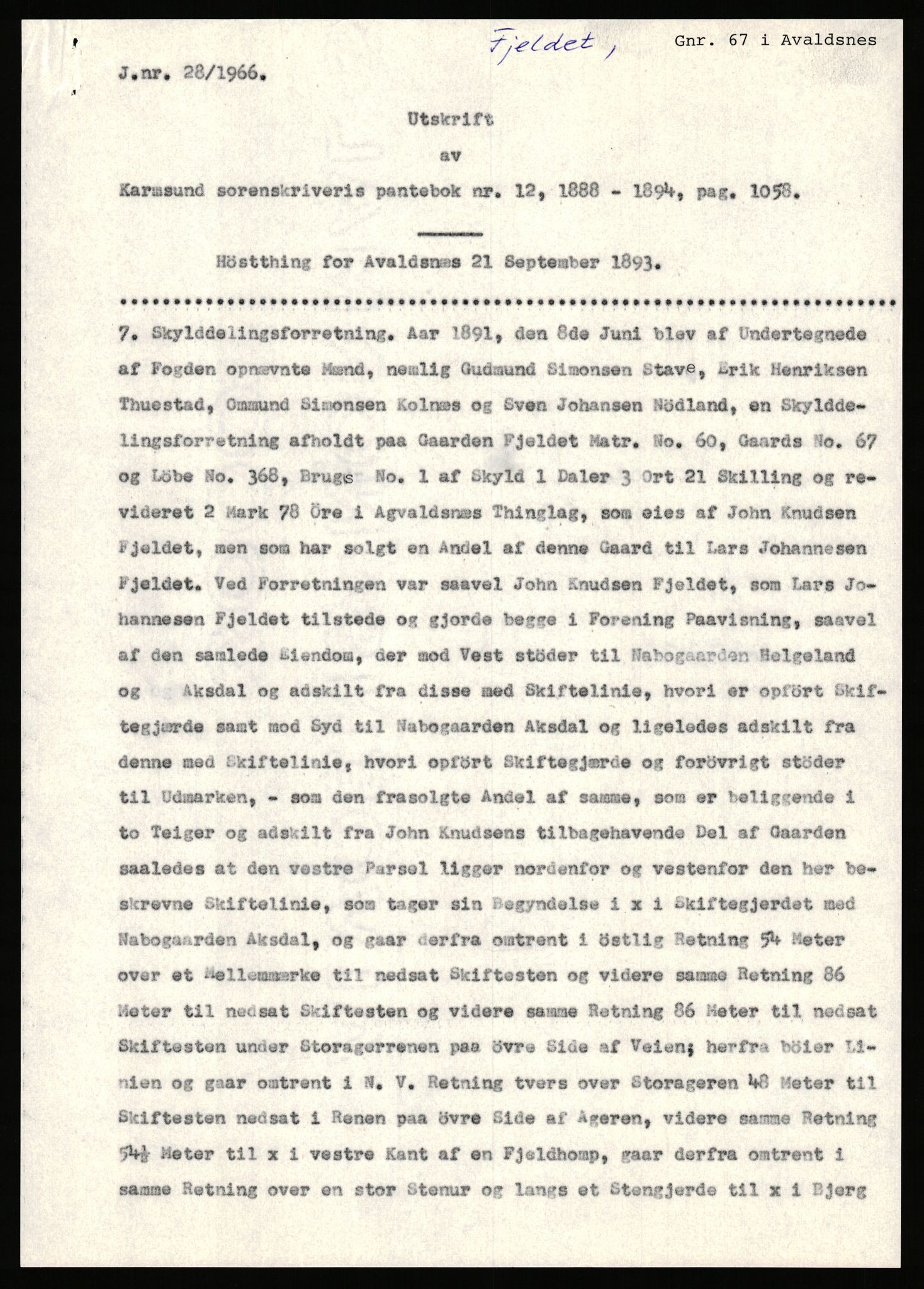 Statsarkivet i Stavanger, AV/SAST-A-101971/03/Y/Yj/L0021: Avskrifter sortert etter gårdsnavn: Fiveland - Fosen, 1750-1930, p. 110