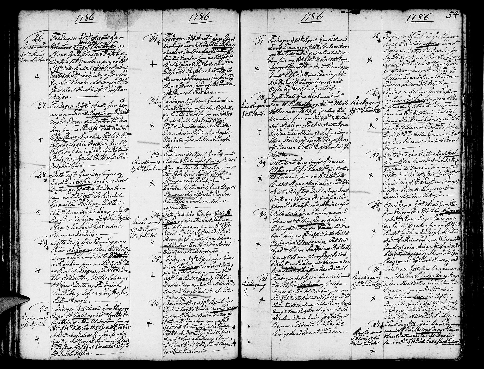 Nykirken Sokneprestembete, SAB/A-77101/H/Haa/L0005: Parish register (official) no. A 5, 1775-1808, p. 54