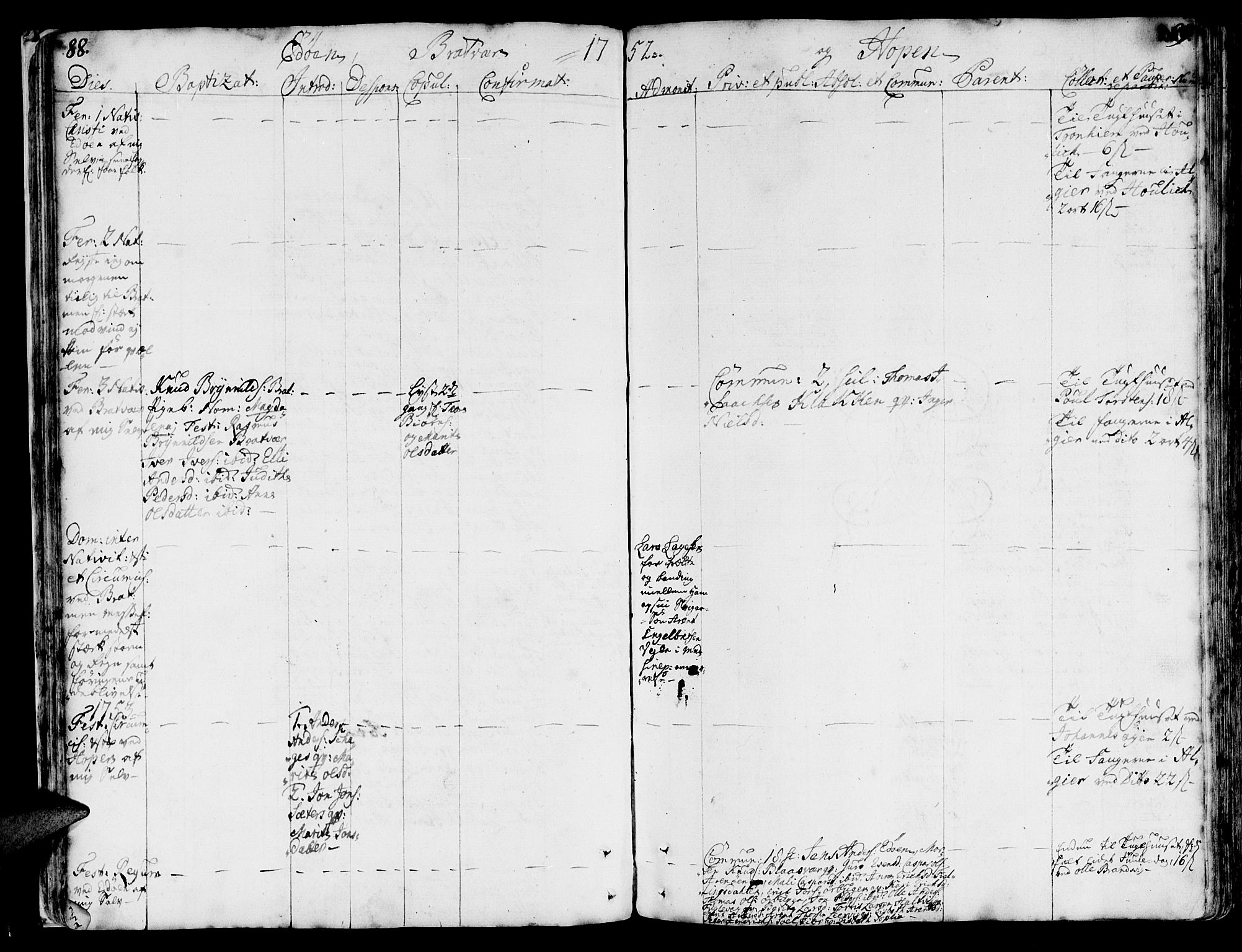 Ministerialprotokoller, klokkerbøker og fødselsregistre - Møre og Romsdal, AV/SAT-A-1454/581/L0931: Parish register (official) no. 581A01, 1751-1765, p. 88-89