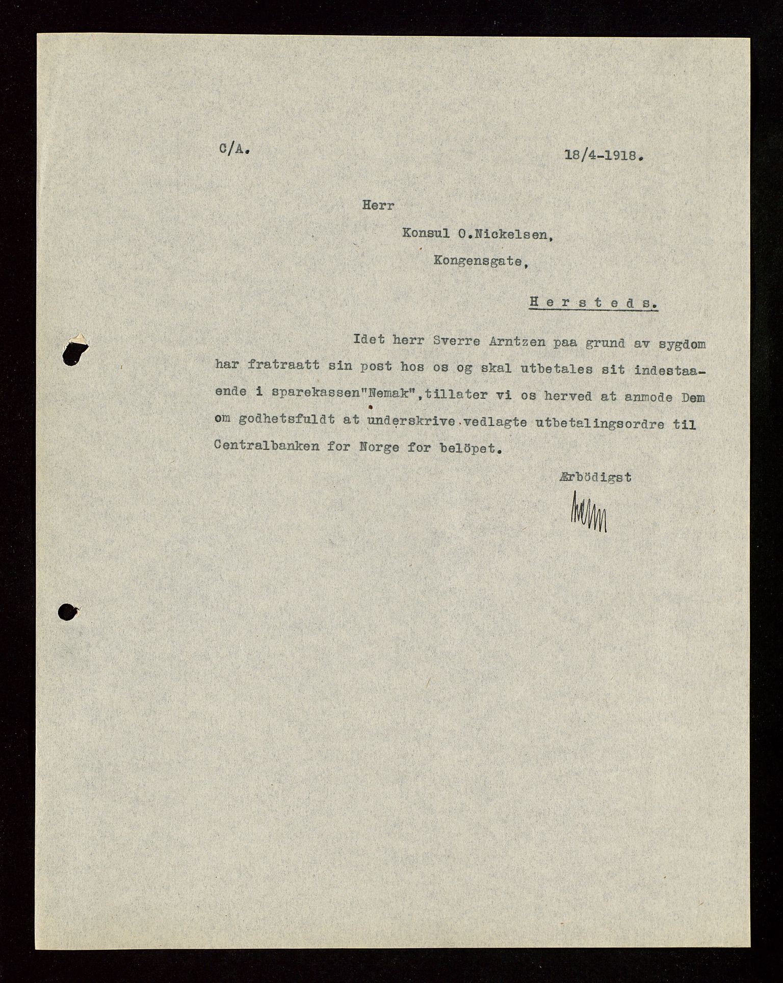 Pa 1521 - A/S Norske Shell, AV/SAST-A-101915/E/Ea/Eaa/L0003: Sjefskorrespondanse, 1918, p. 179