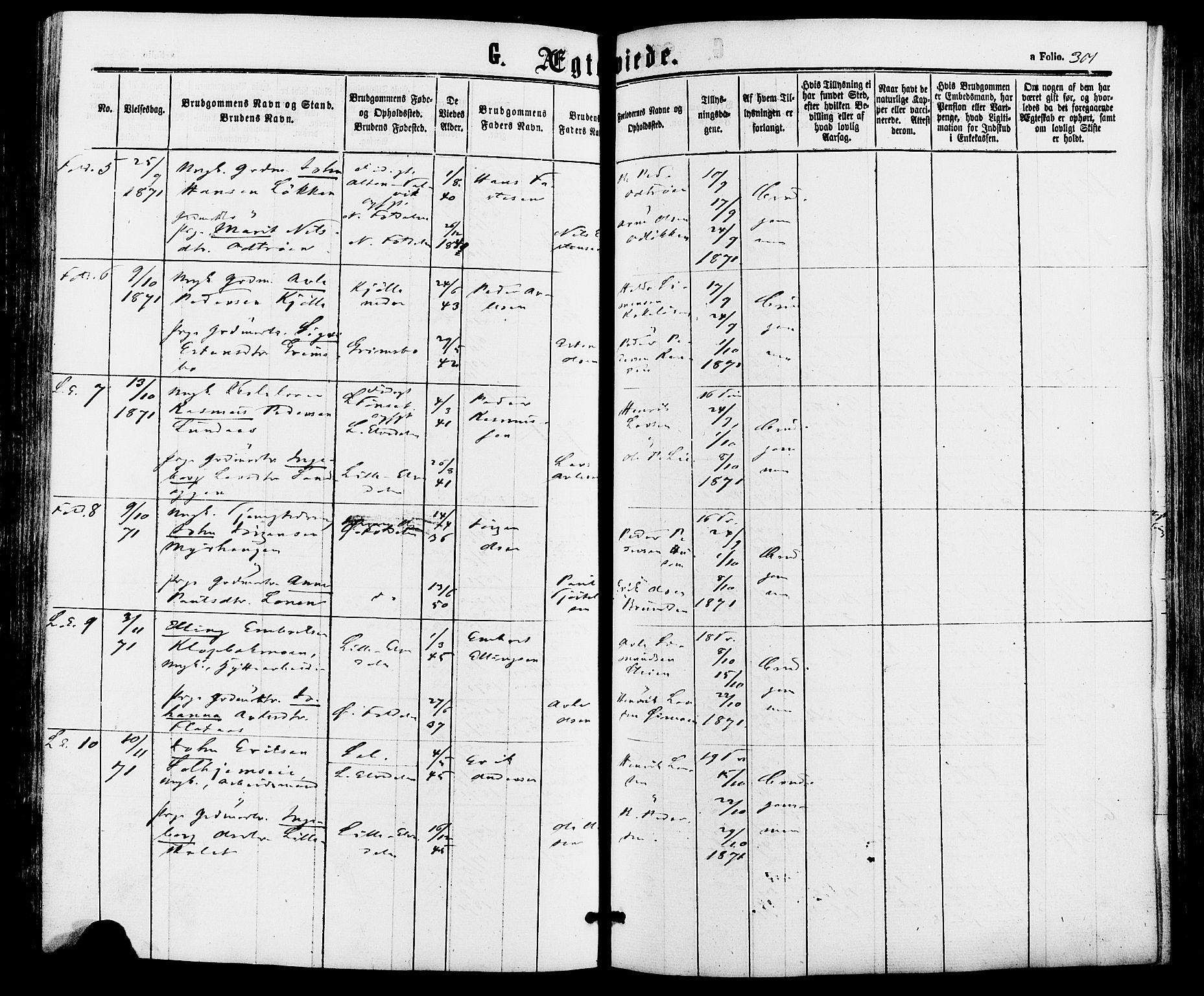 Alvdal prestekontor, AV/SAH-PREST-060/H/Ha/Haa/L0001: Parish register (official) no. 1, 1863-1882, p. 301