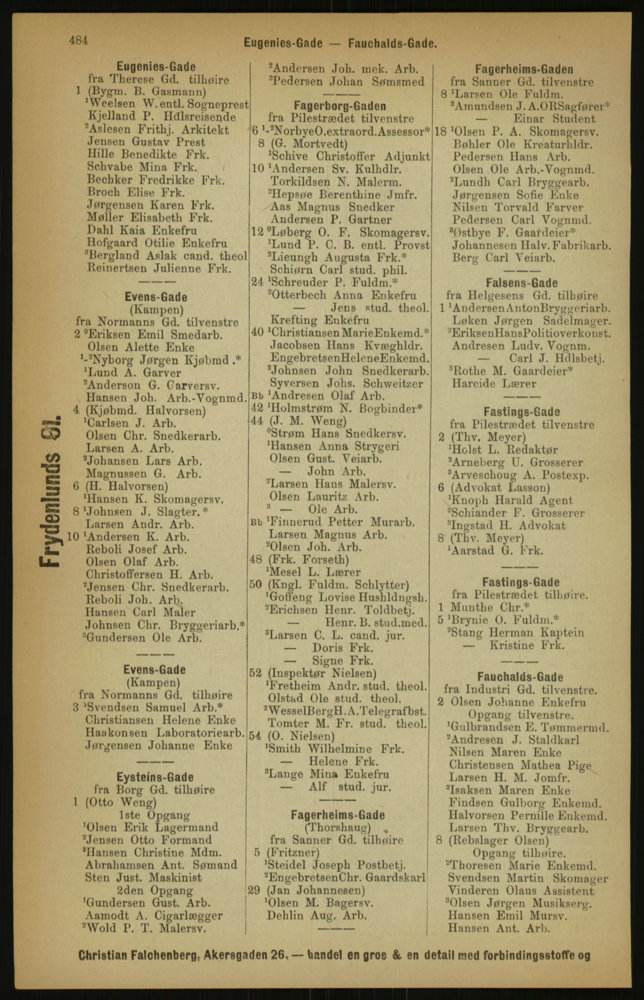 Kristiania/Oslo adressebok, PUBL/-, 1891, p. 484