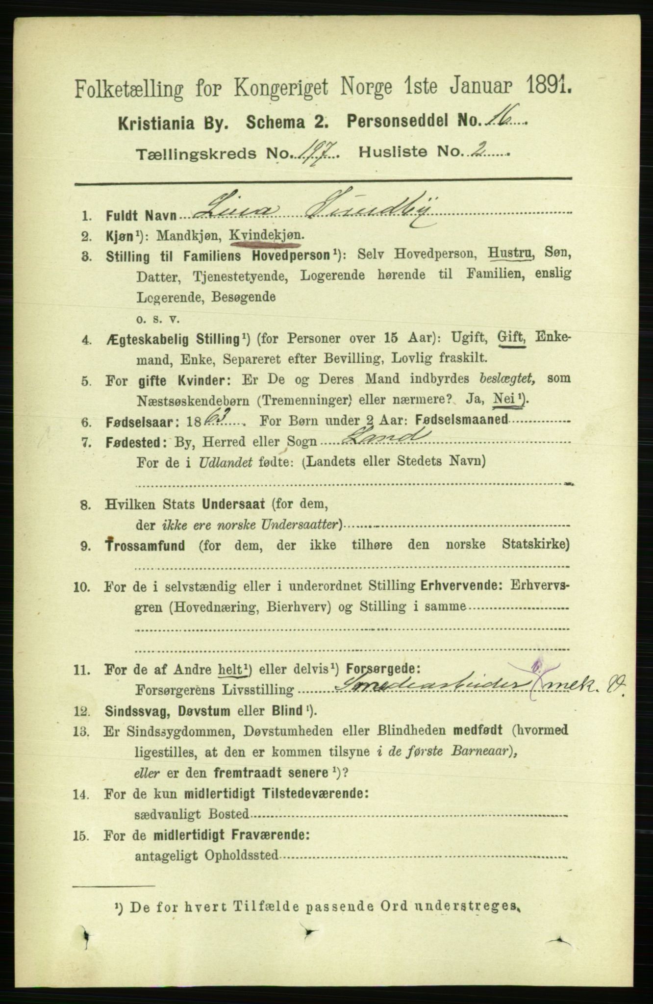 RA, 1891 census for 0301 Kristiania, 1891, p. 118861