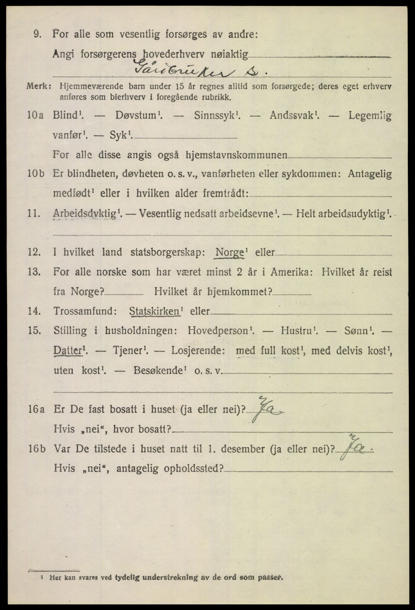 SAK, 1920 census for Greipstad, 1920, p. 877