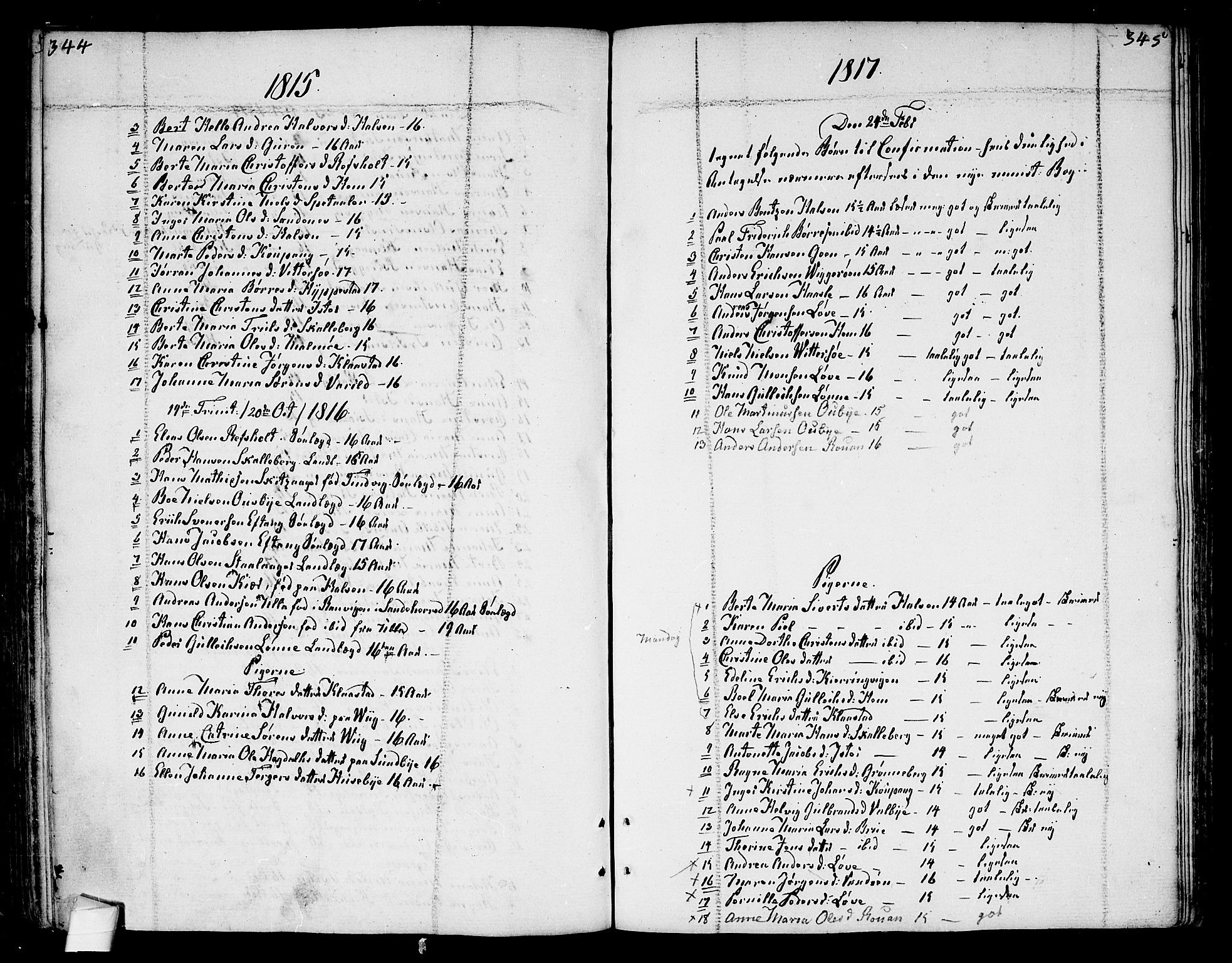 Tjølling kirkebøker, SAKO/A-60/F/Fa/L0004: Parish register (official) no. 4, 1779-1817, p. 344-345