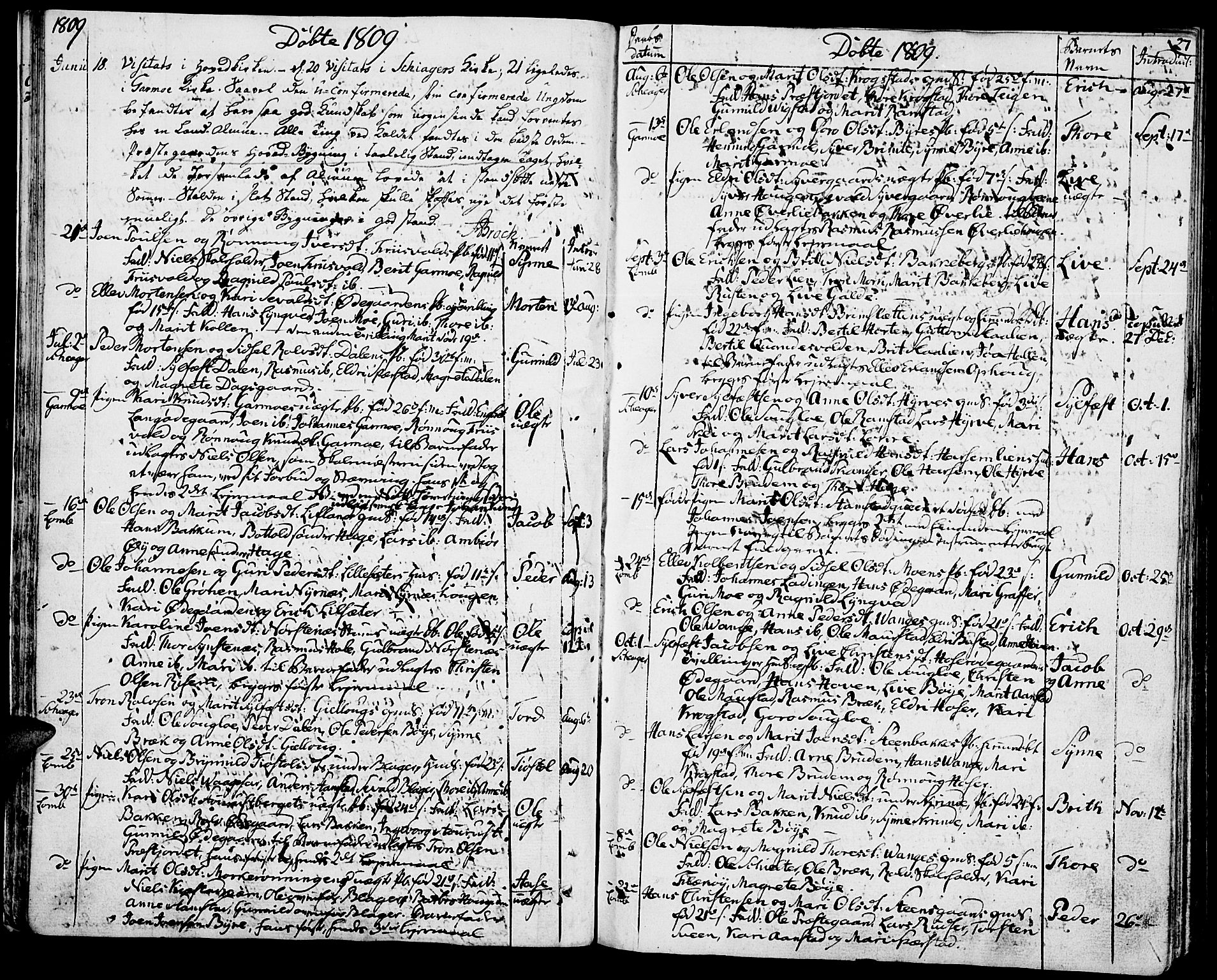 Lom prestekontor, SAH/PREST-070/K/L0003: Parish register (official) no. 3, 1801-1825, p. 27