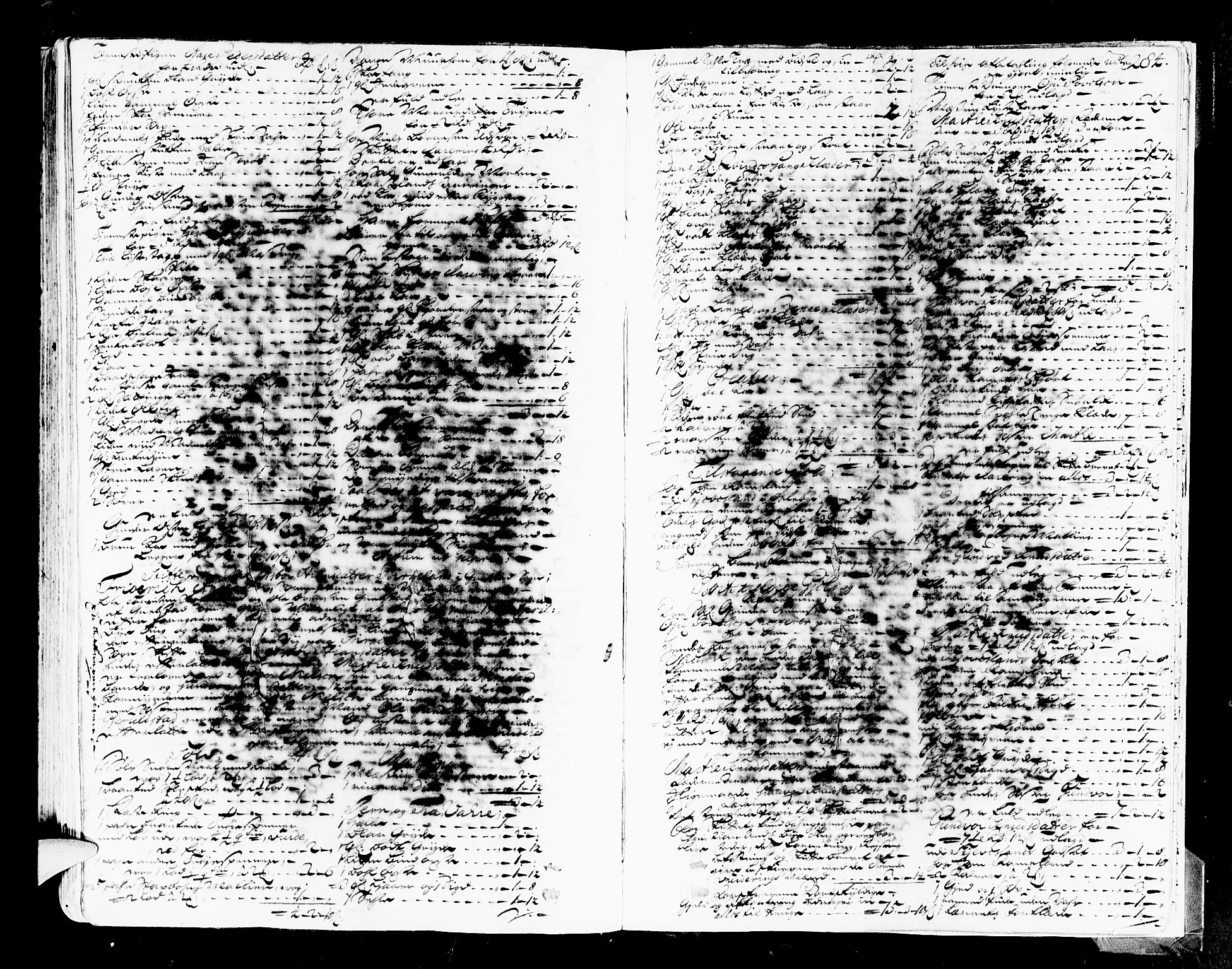 Mandal sorenskriveri, AV/SAK-1221-0005/001/H/Hc/L0008: Skifteprotokoll med register, original i eske nr 4a, 1693-1702, p. 283b-284a