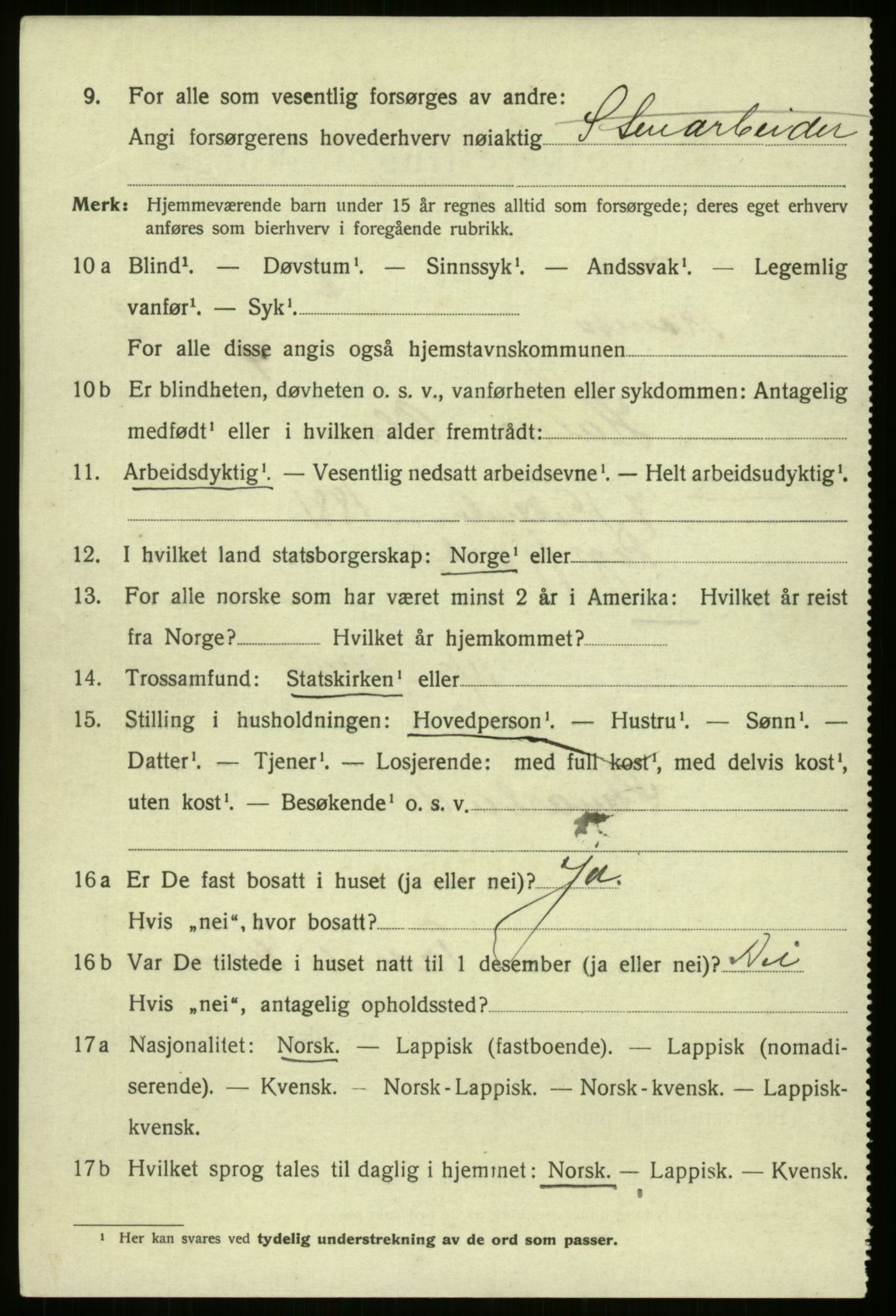 SATØ, 1920 census for Tromsø, 1920, p. 8046