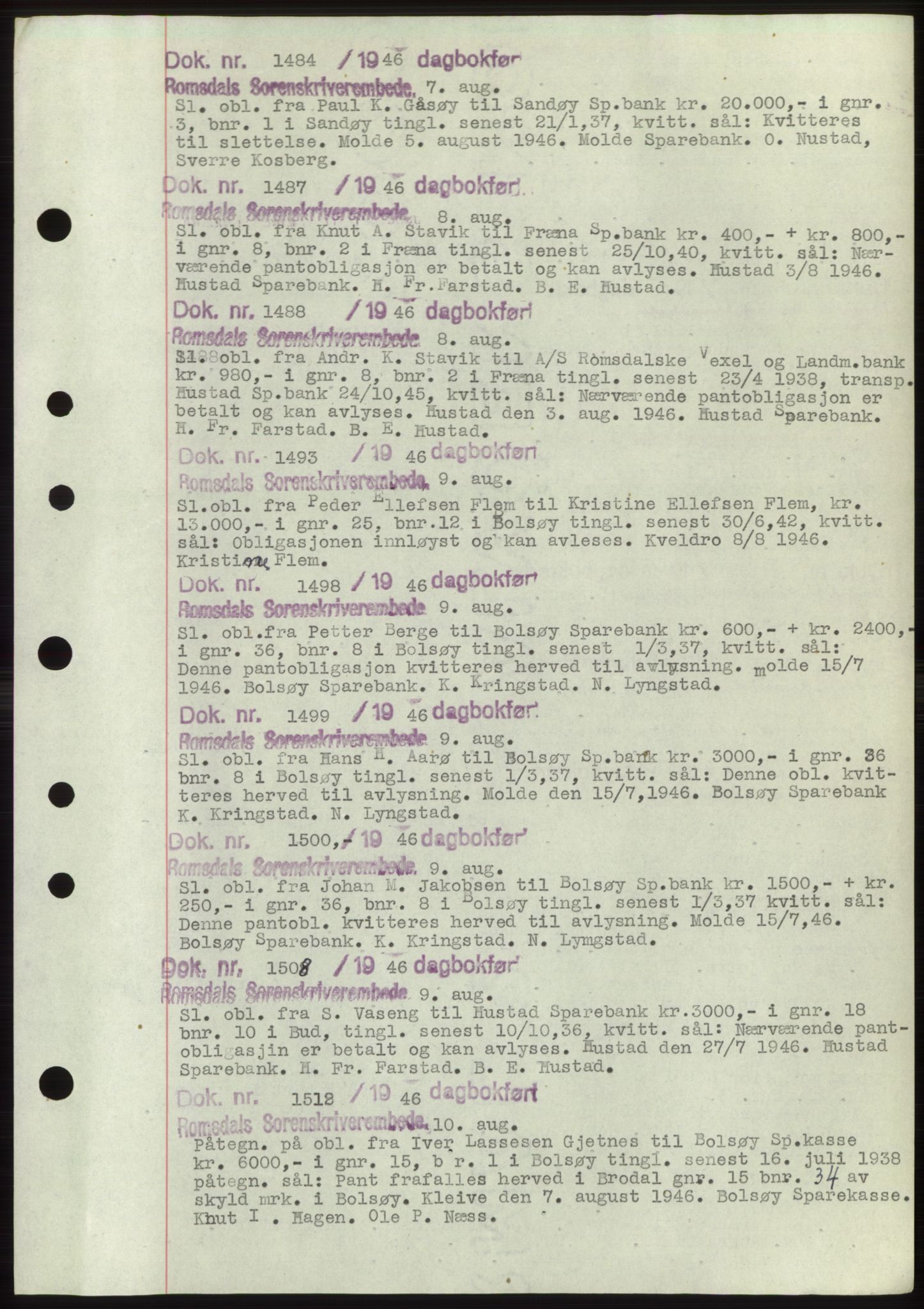 Romsdal sorenskriveri, AV/SAT-A-4149/1/2/2C: Mortgage book no. C1b, 1946-1949, Deed date: 07.08.1946