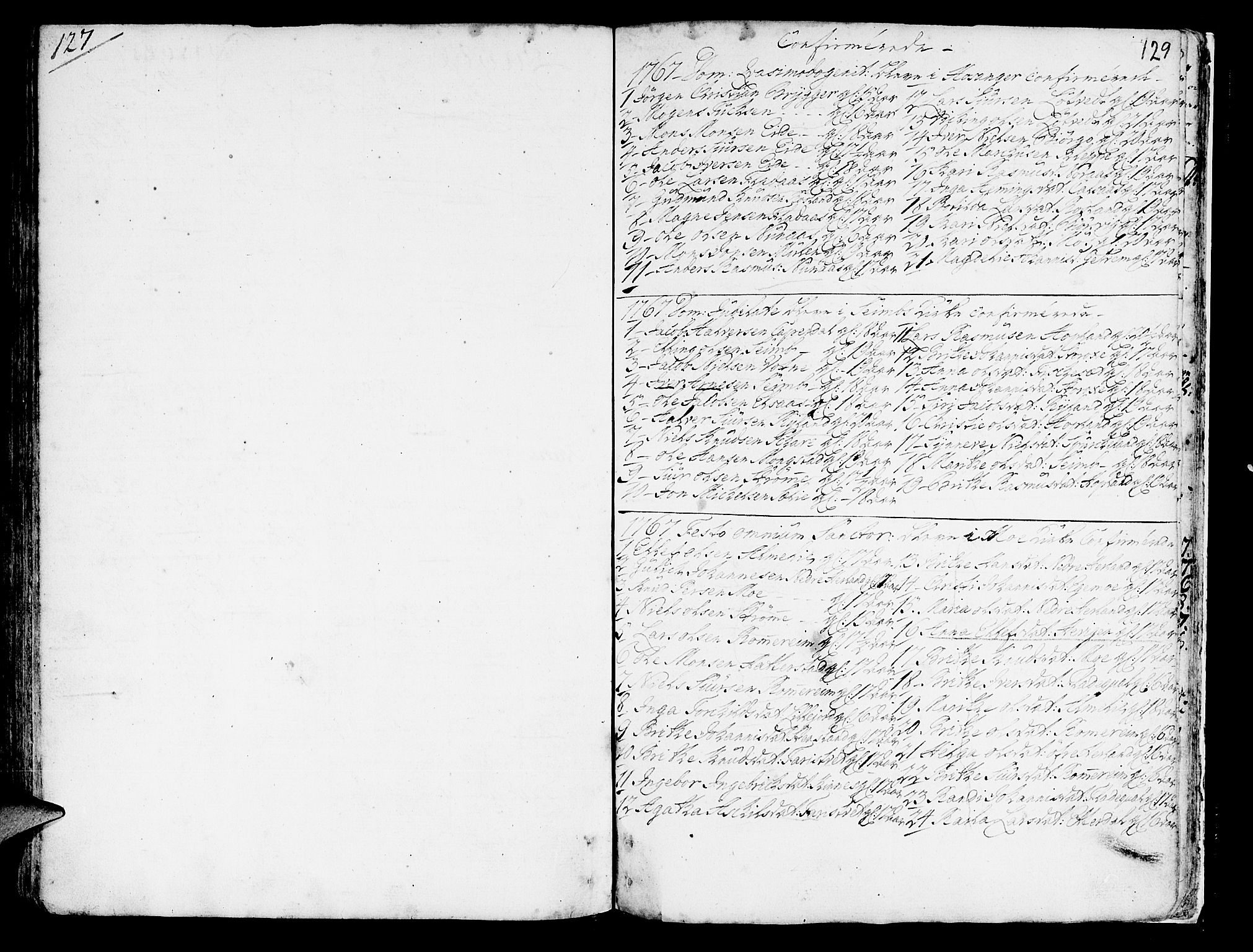 Hosanger sokneprestembete, AV/SAB-A-75801/H/Haa: Parish register (official) no. A 2 /1, 1766-1793, p. 129