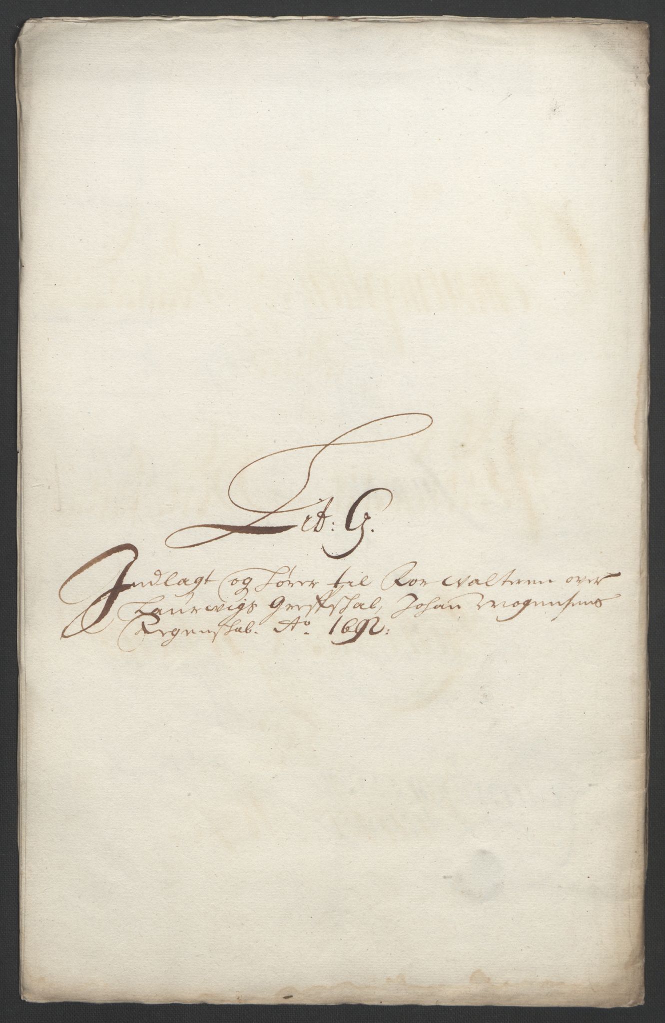 Rentekammeret inntil 1814, Reviderte regnskaper, Fogderegnskap, RA/EA-4092/R33/L1973: Fogderegnskap Larvik grevskap, 1692, p. 113