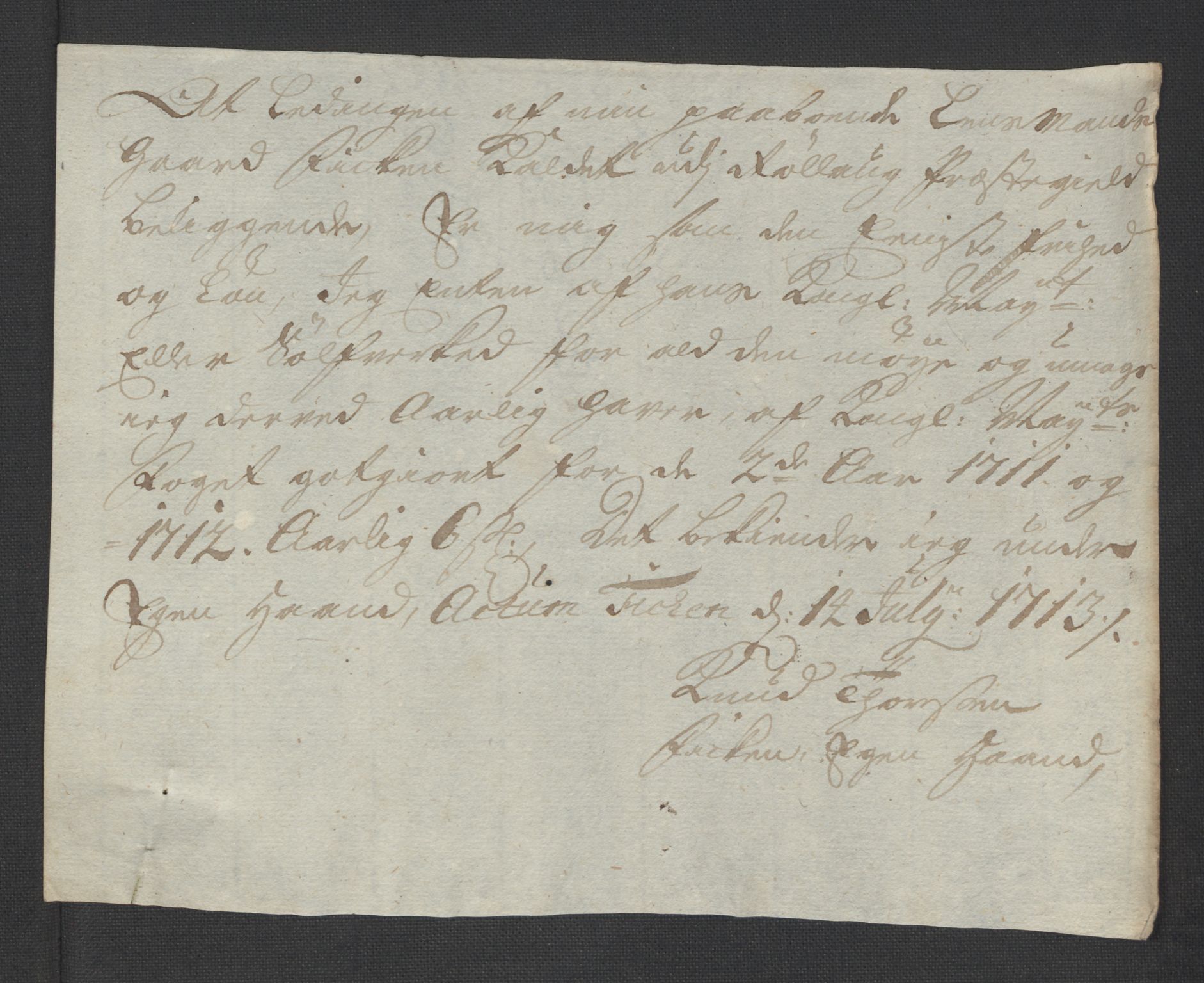 Rentekammeret inntil 1814, Reviderte regnskaper, Fogderegnskap, AV/RA-EA-4092/R24/L1587: Fogderegnskap Numedal og Sandsvær, 1712, p. 414