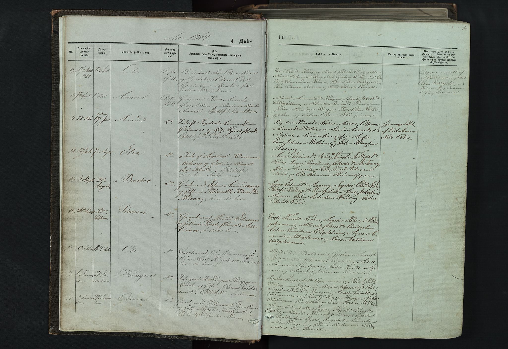 Tolga prestekontor, AV/SAH-PREST-062/L/L0005: Parish register (copy) no. 5, 1862-1893, p. 6
