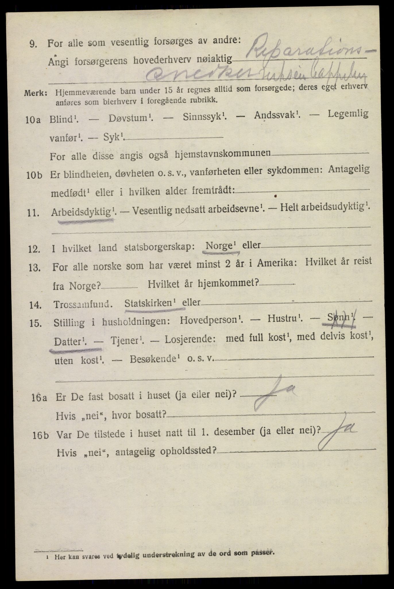 SAKO, 1920 census for Holla, 1920, p. 6596