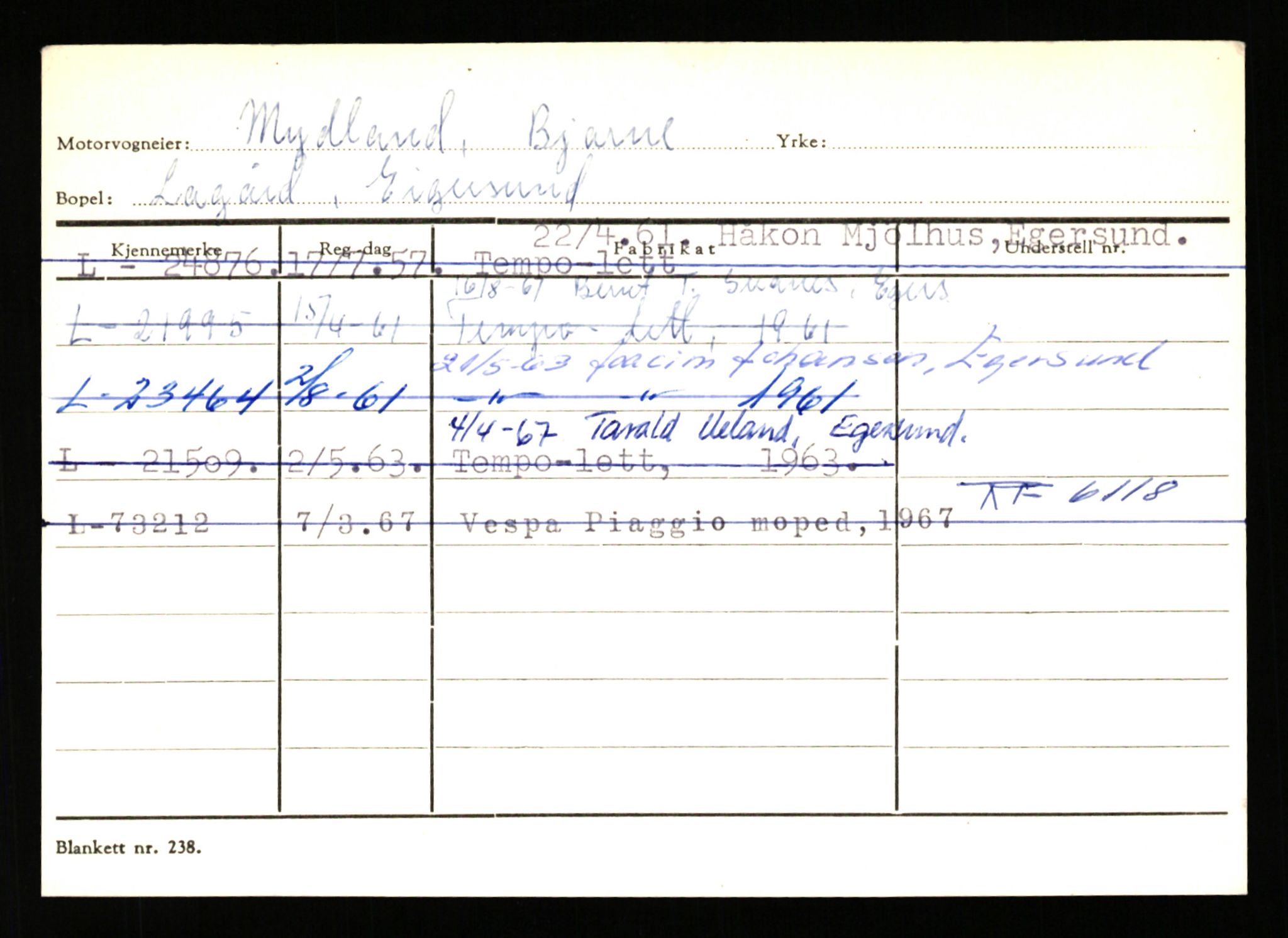 Stavanger trafikkstasjon, SAST/A-101942/0/H/L0025: Meling - Mygland, 1930-1971, p. 2567