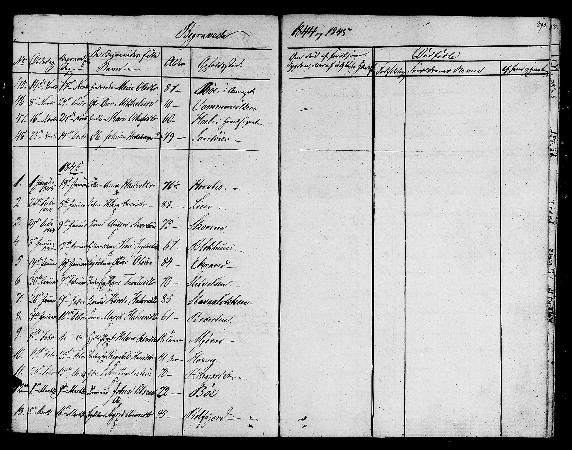 Ministerialprotokoller, klokkerbøker og fødselsregistre - Sør-Trøndelag, AV/SAT-A-1456/678/L0897: Parish register (official) no. 678A06-07, 1821-1847, p. 390