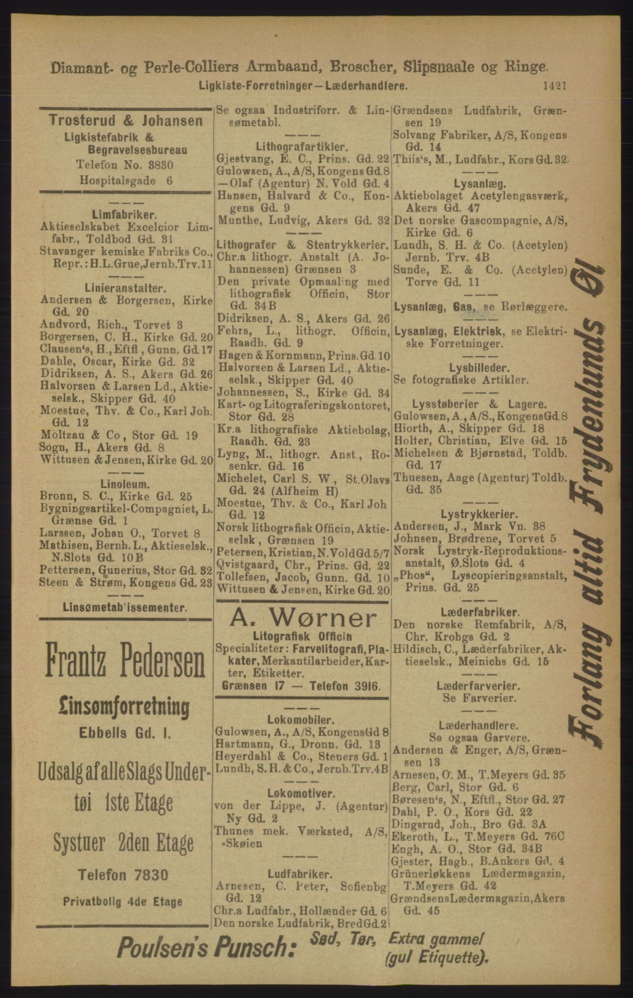 Kristiania/Oslo adressebok, PUBL/-, 1906, p. 1421