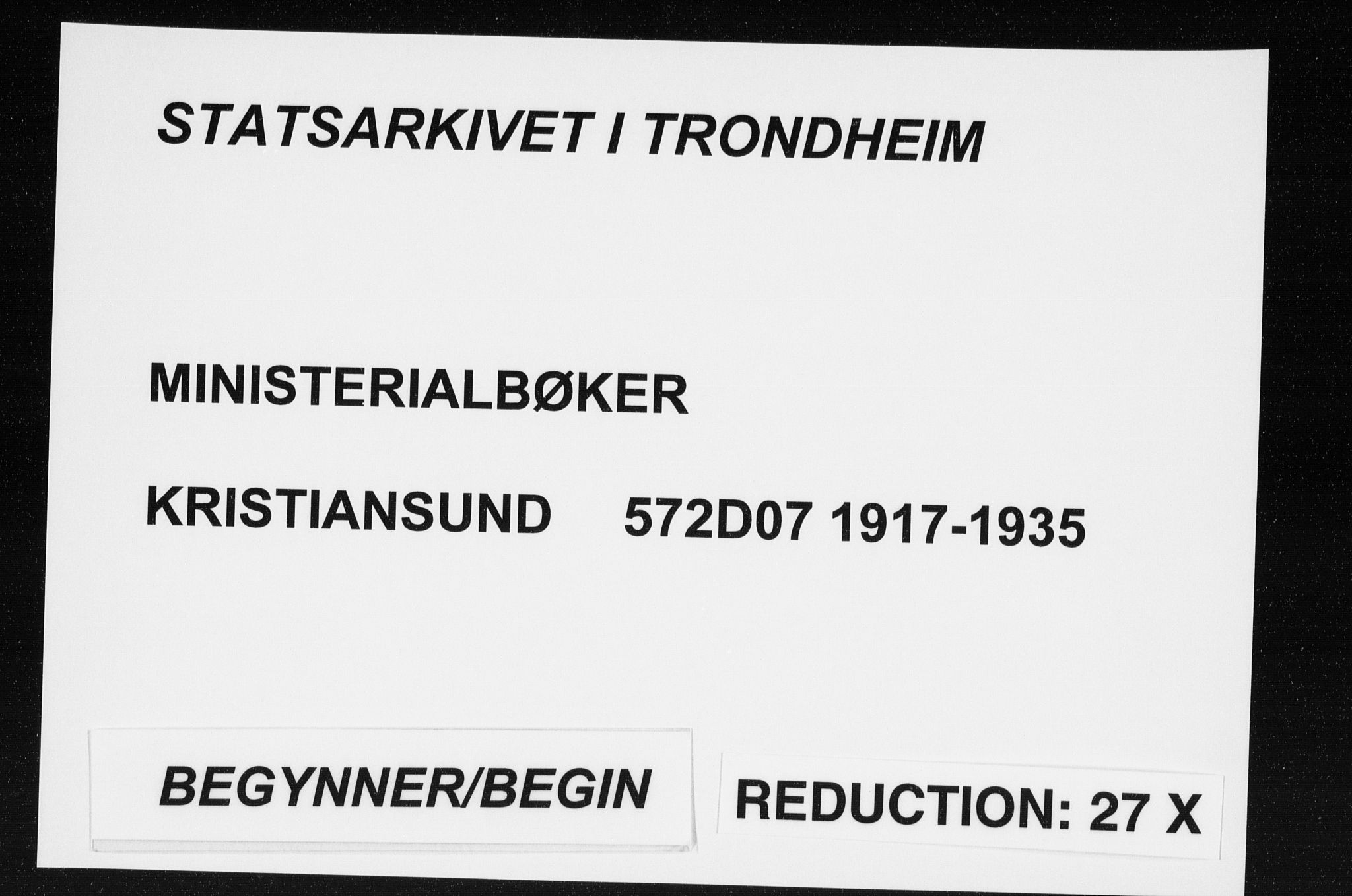 Ministerialprotokoller, klokkerbøker og fødselsregistre - Møre og Romsdal, AV/SAT-A-1454/572/L0863: Parish register (official) no. 572D07, 1917-1935