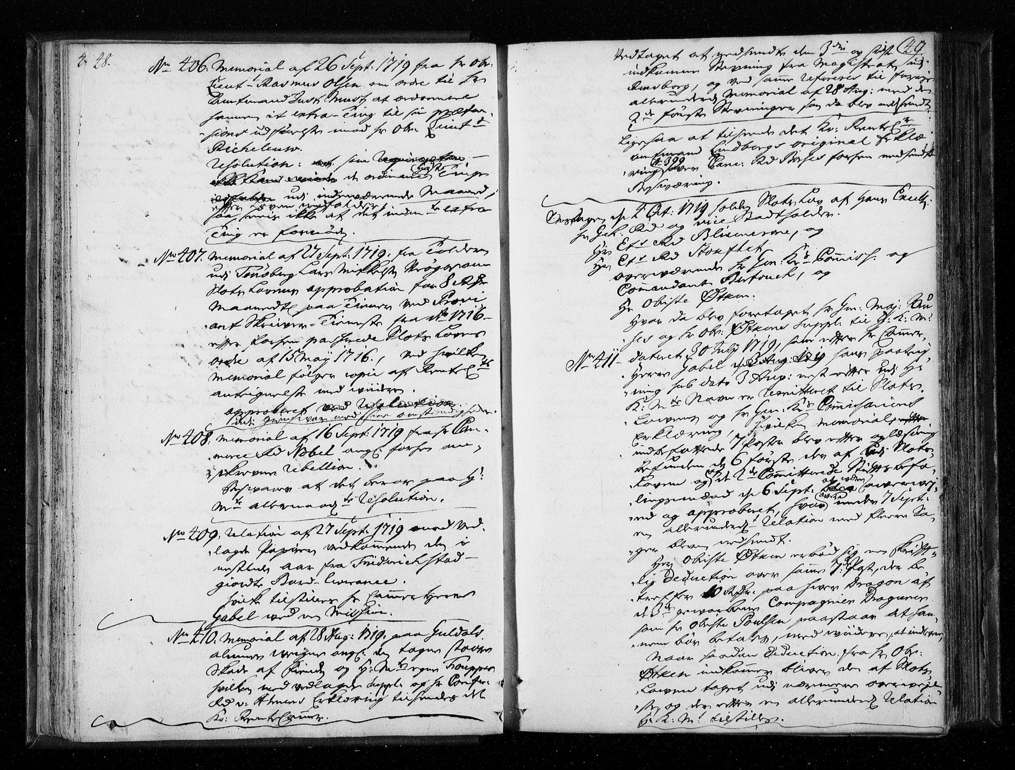 Stattholderembetet 1572-1771, AV/RA-EA-2870/Aa/L0010: Voteringsprotokoll (konseptprotokoll), 1719-1722, p. 48-49