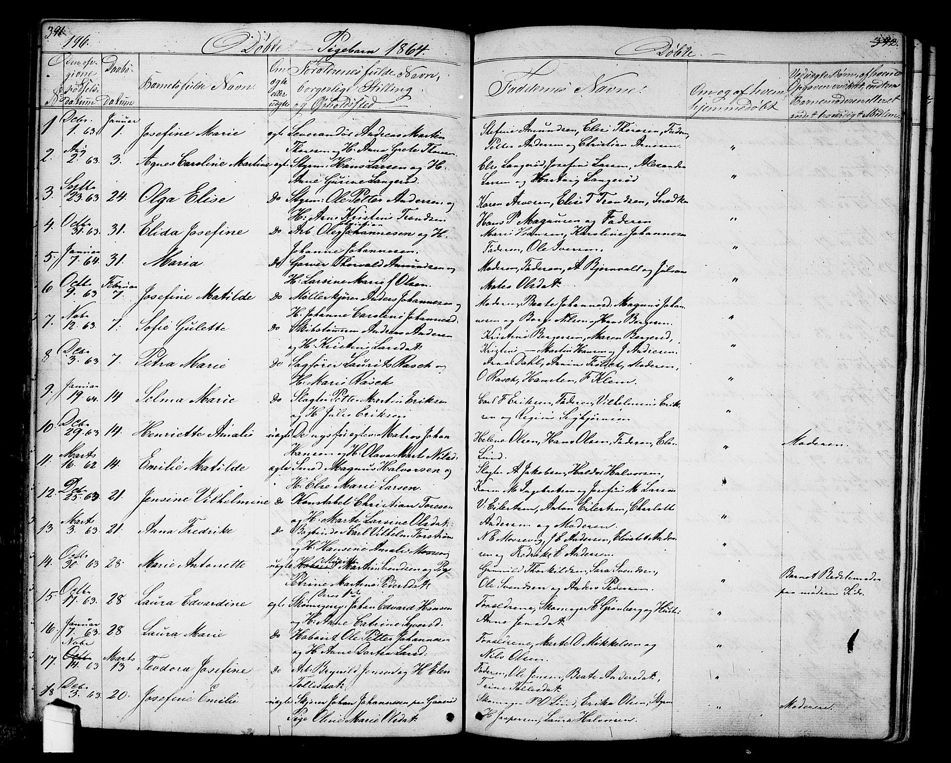 Halden prestekontor Kirkebøker, AV/SAO-A-10909/G/Ga/L0005a: Parish register (copy) no. 5A, 1855-1864, p. 196