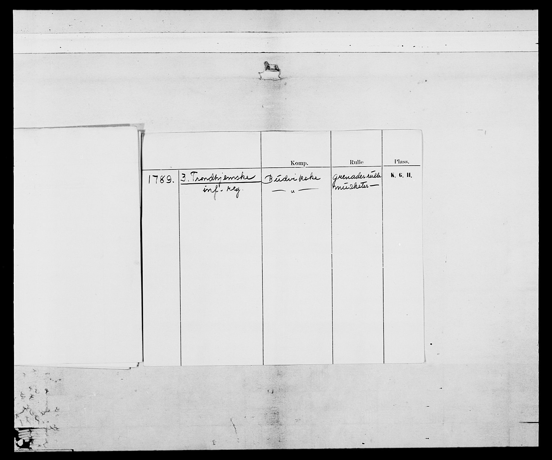 Generalitets- og kommissariatskollegiet, Det kongelige norske kommissariatskollegium, AV/RA-EA-5420/E/Eh/L0088: 3. Trondheimske nasjonale infanteriregiment, 1780-1789, p. 8