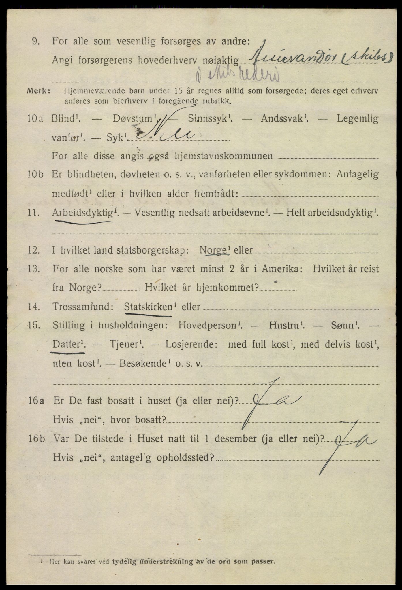 SAK, 1920 census for Kristiansand, 1920, p. 40142