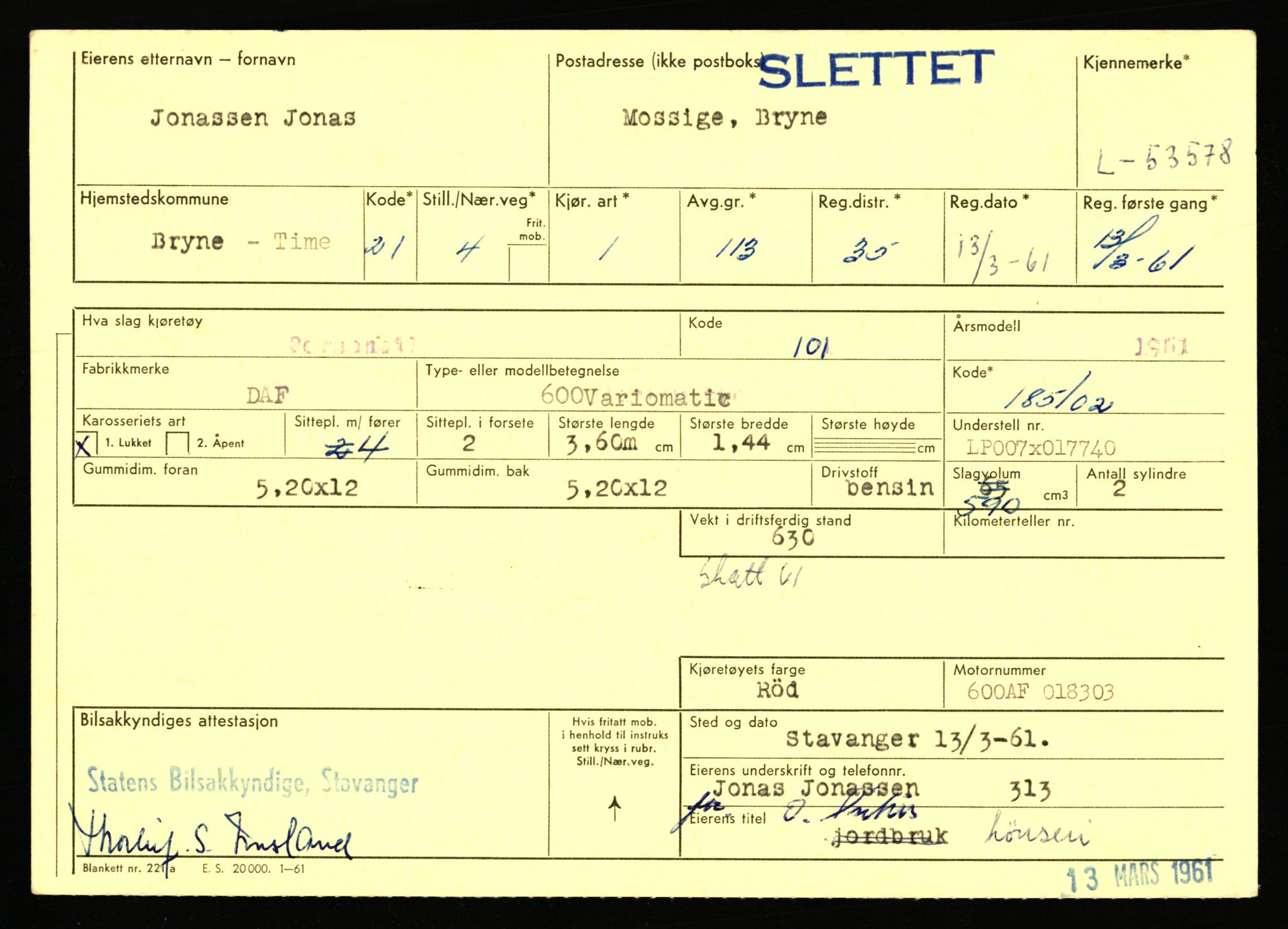 Stavanger trafikkstasjon, AV/SAST-A-101942/0/F/L0053: L-52900 - L-54199, 1930-1971, p. 1691