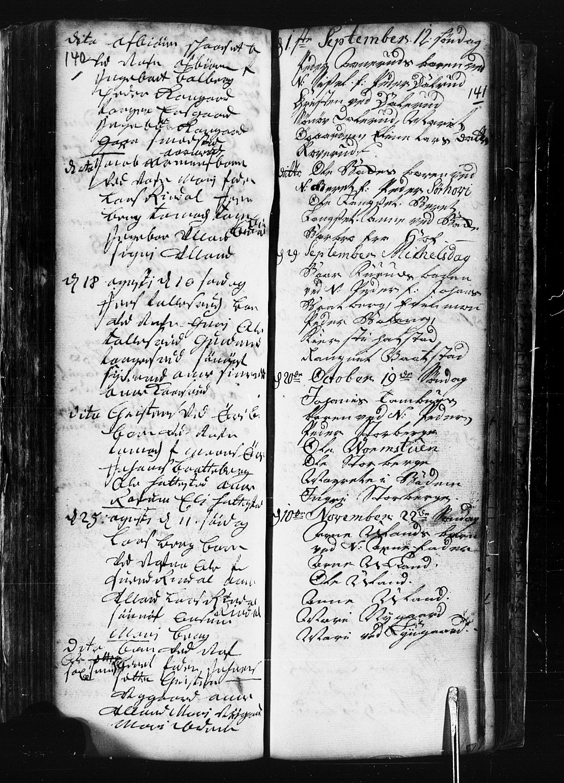 Fåberg prestekontor, SAH/PREST-086/H/Ha/Hab/L0001: Parish register (copy) no. 1, 1727-1767, p. 140-141