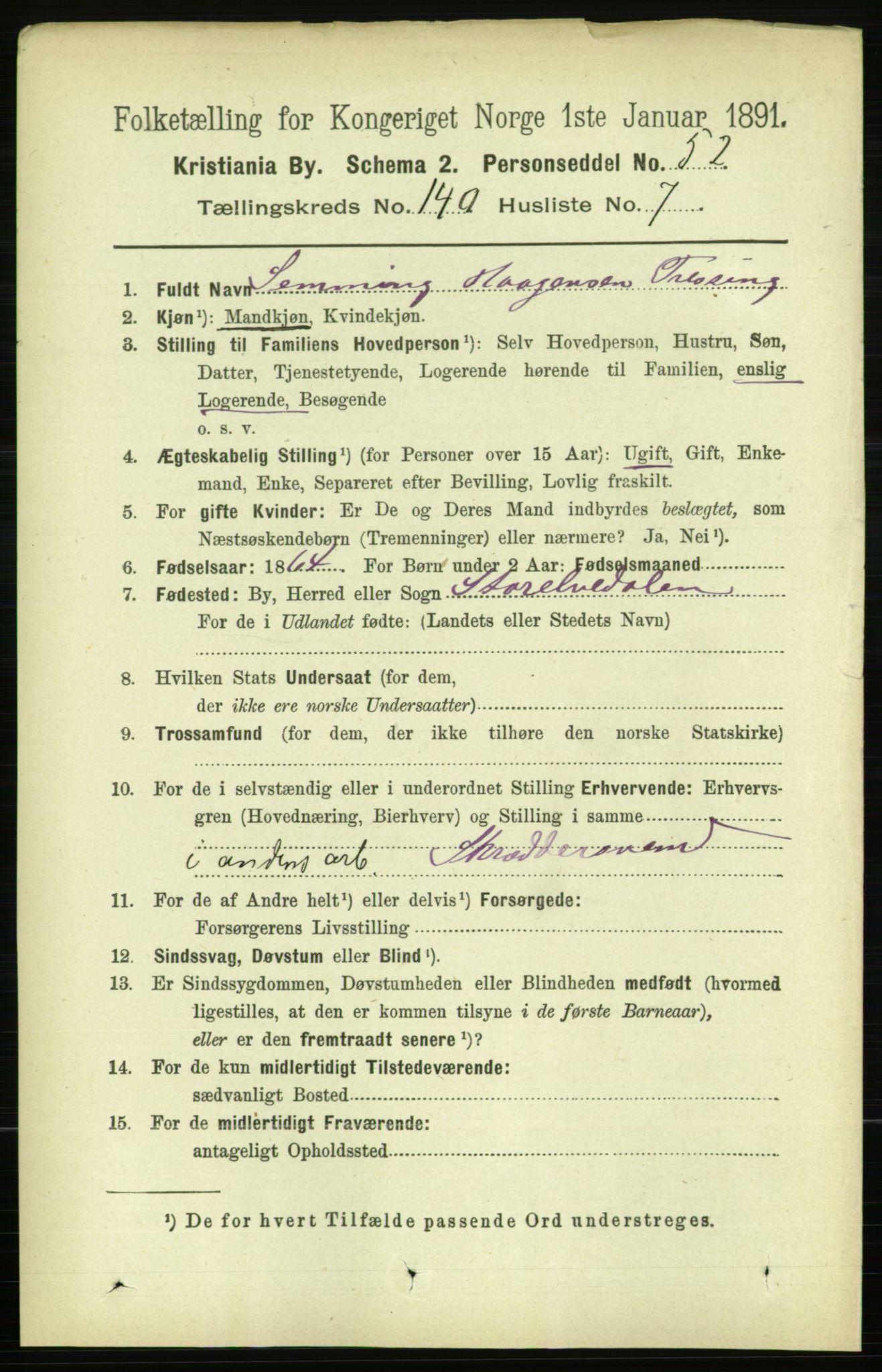 RA, 1891 census for 0301 Kristiania, 1891, p. 77829