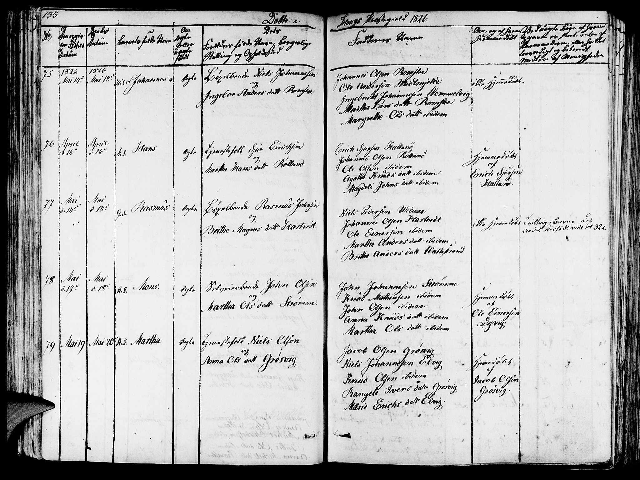 Haus sokneprestembete, SAB/A-75601/H/Haa: Parish register (official) no. A 13, 1821-1827, p. 133